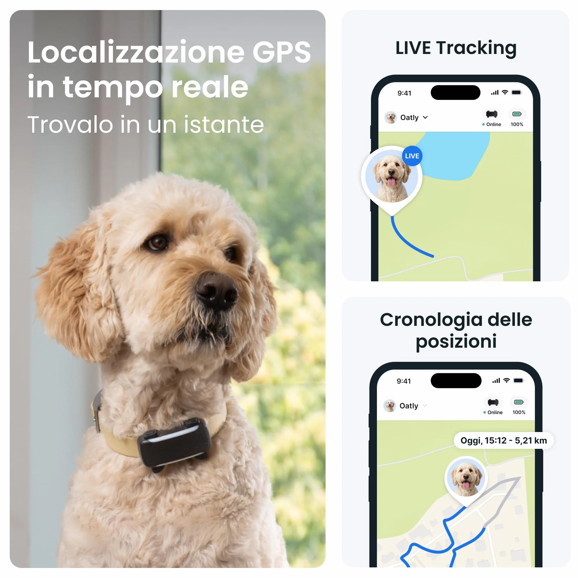 Tractive GPS Cane Intelligente XL (Nero)