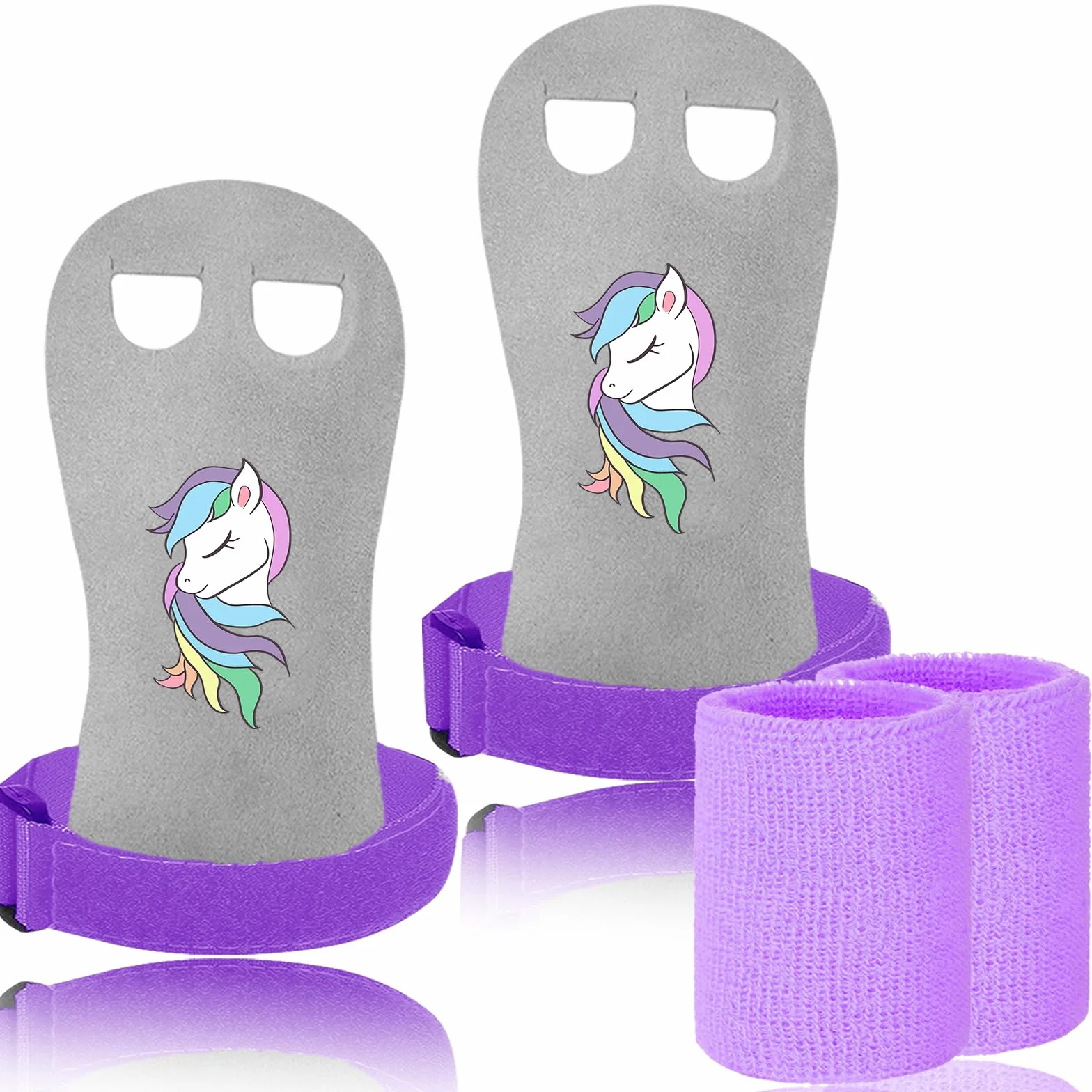 FINGER TEN Set di polsini per ginnastica, per ragazze, giovani, bambini, con protezioni per il palmo della mano, supporto per il polso, per kettlebell, sport, tennis, allenamento, yoga, atletica