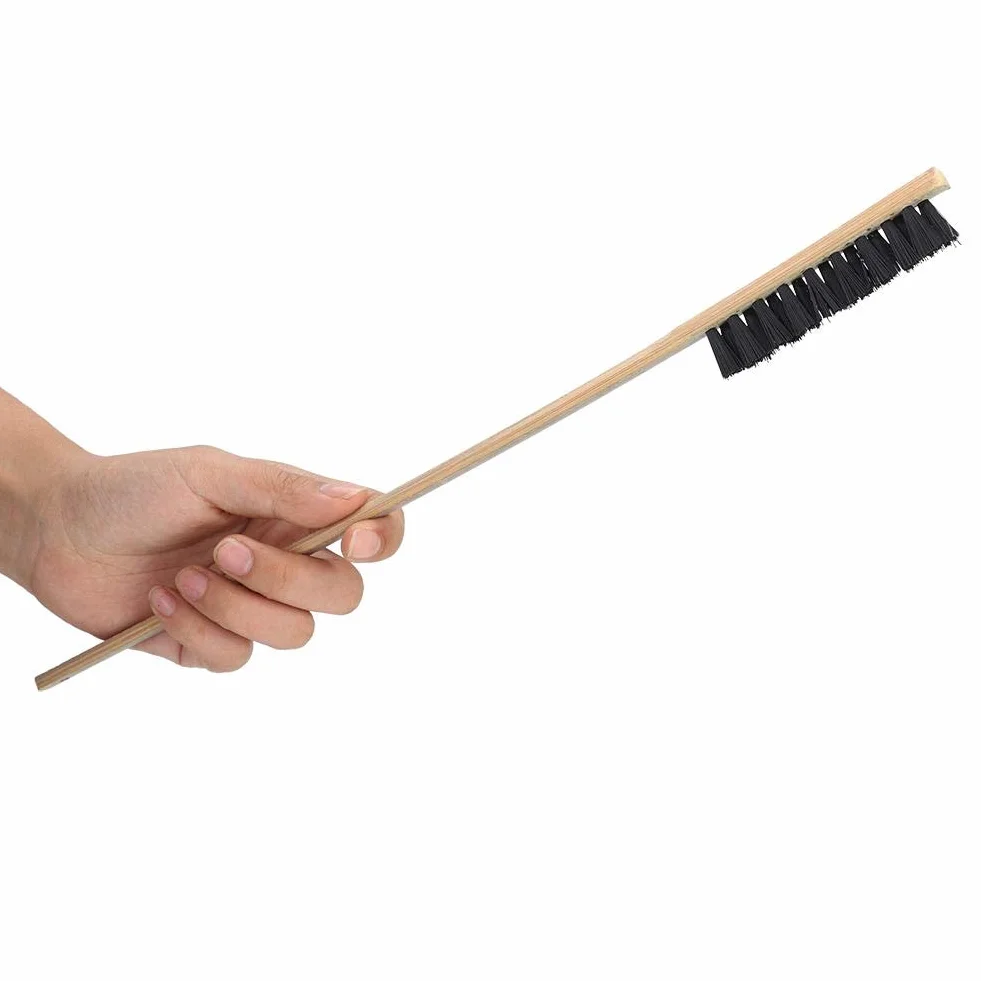 Spazzola per Pulizia Gabbia per Uccelli a Manico Lungo 3 Pezzi Legno