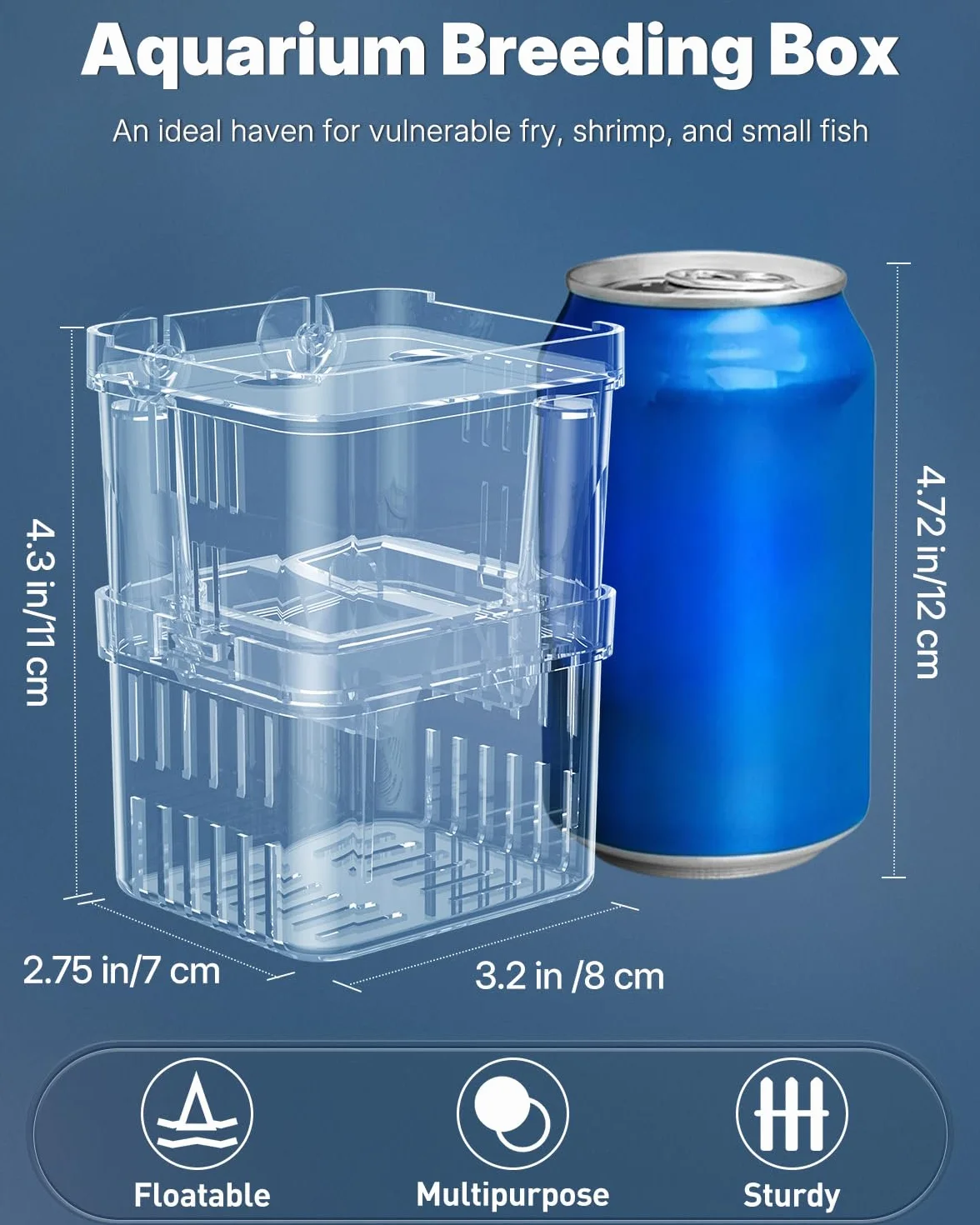 Pawfly acquario pesce allevamento box trasparente plastica Breeder Box per serbatoio di pesce avannotti incubatore incubazione Box per pesci aggressivi Guppy