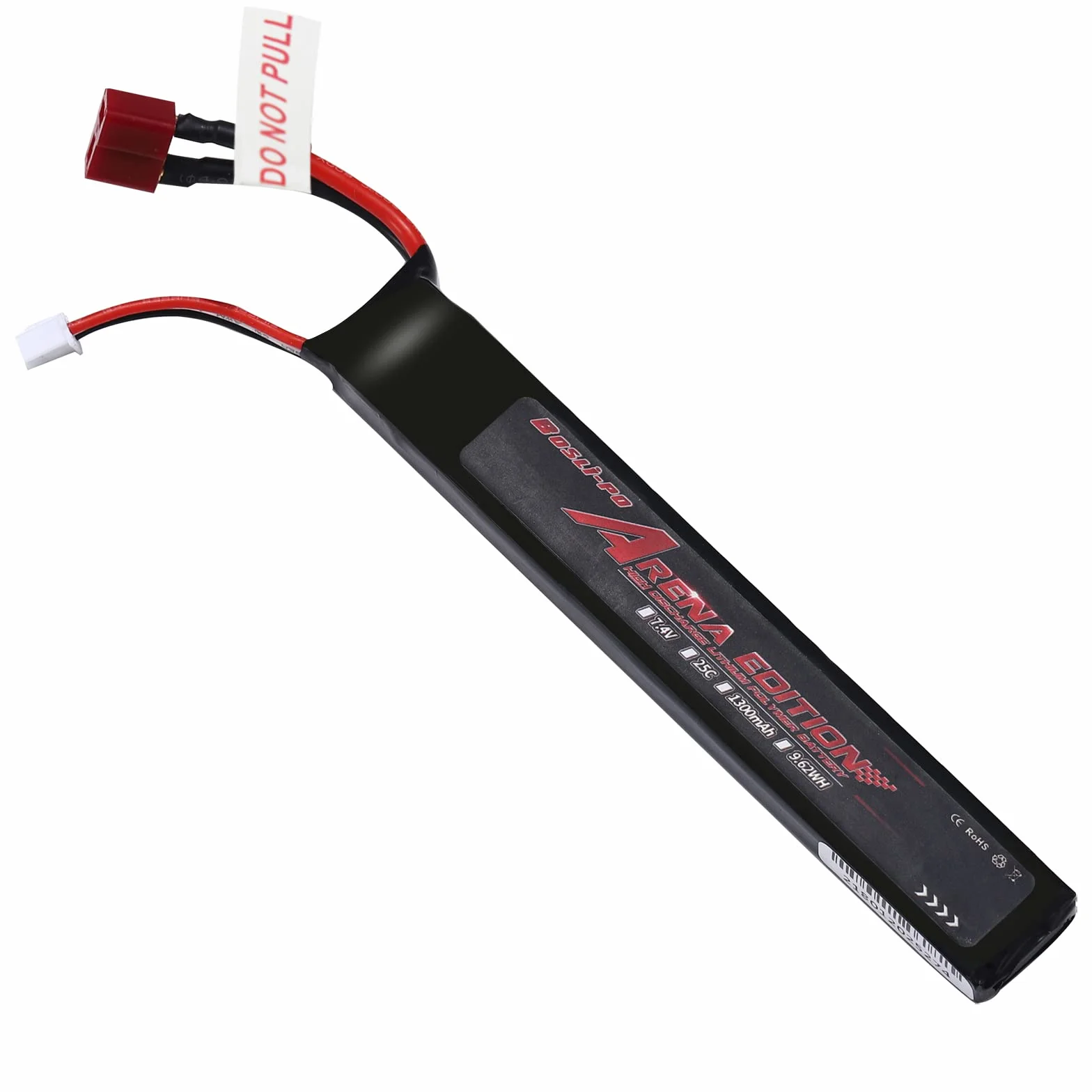 Batteria LiPo 7.4V 2S 25C 1300mAh Airsoft AEG con Connettore T Plug