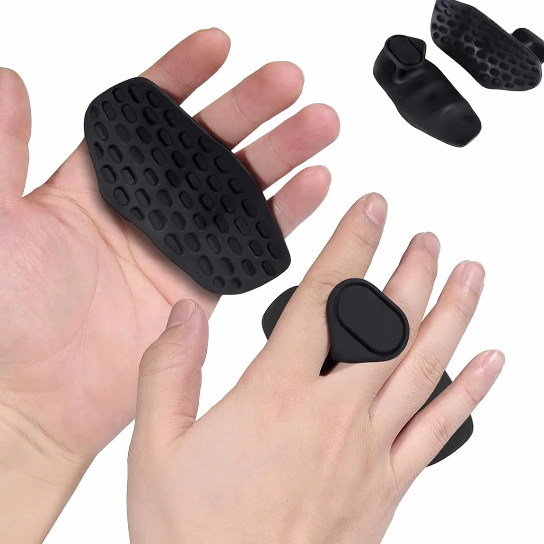Confezione da 2 Impugnature da palestra per sollevamento pesi, Guanti di Protezione Mani in Gomma Ergonomica per Sollevamento Pesi, Trazioni in Palestra e Allenamento