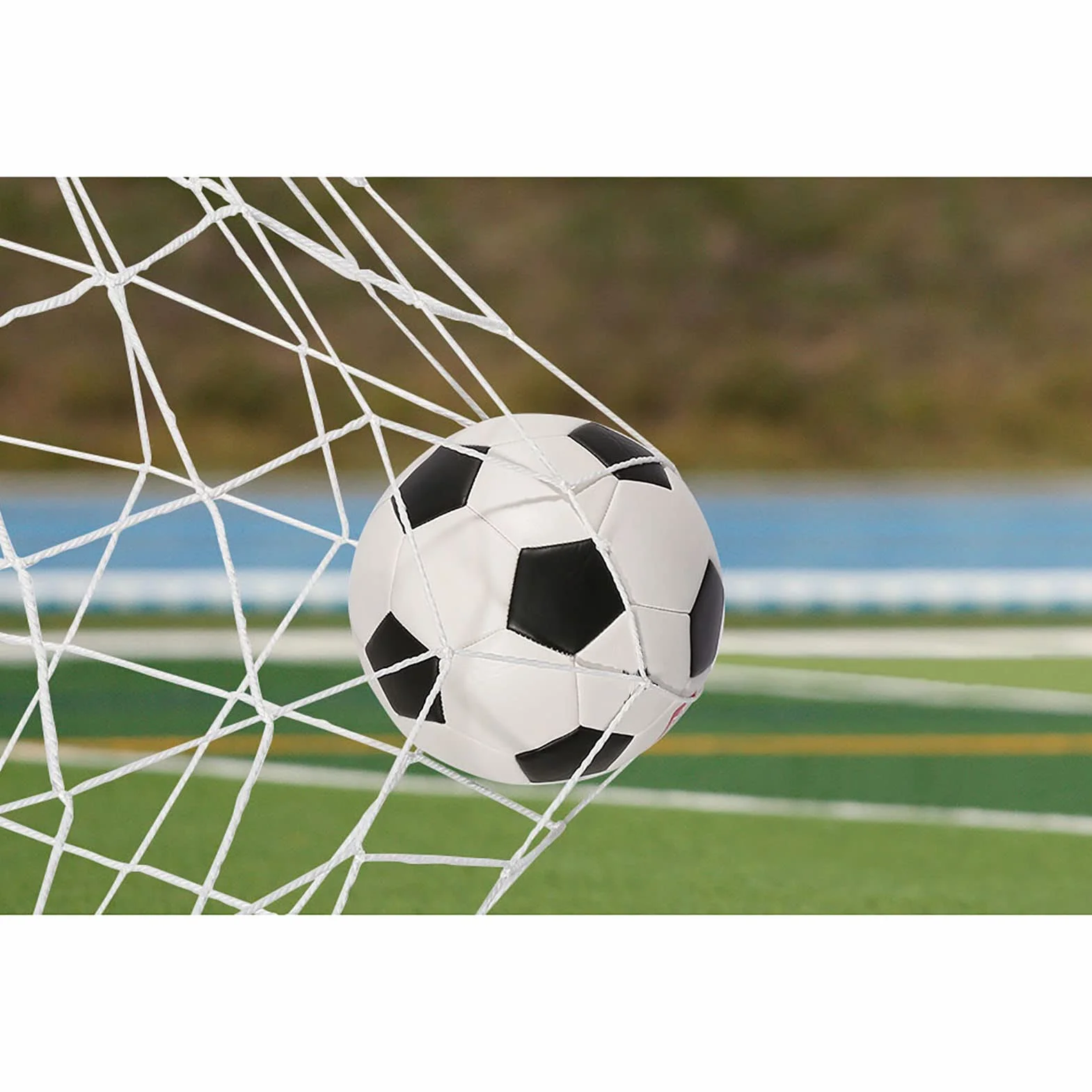 Jenngaoo Rete da Calcio in Polietilene Piena Grandezza per Rete di Calcio di Ricambio per Palo di Bus di Calcio per Allenamento Partita di Sport