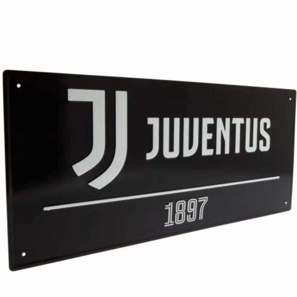 Segno stradale nero della Juventus FC