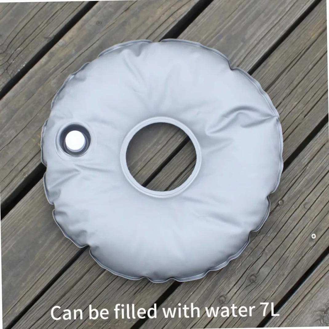 Sacco per pesi per bandiere 7 litri, zavorra acqua base rotonda, supporto pieghevole portatile impermeabile