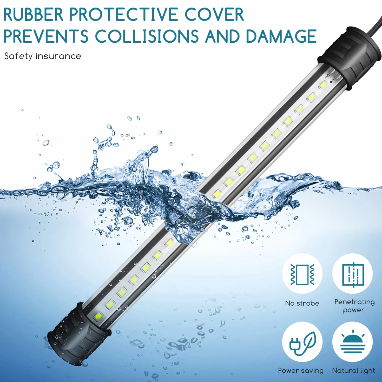 Nobleza - LED Impermeabile per Acquario, Vasca e Piante di Diverse Tensioni e Lunghezze (1.5W 30cm, Luce Bianca)