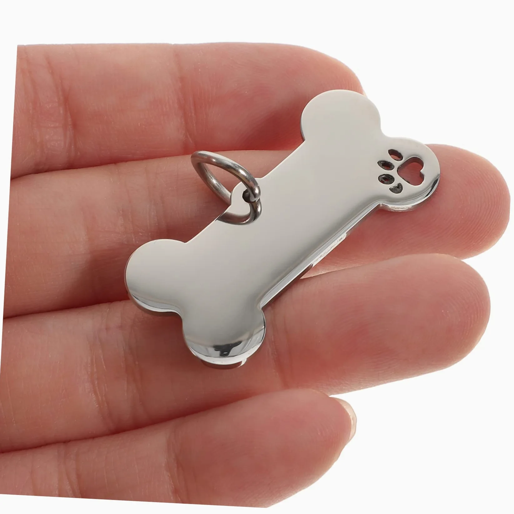 SUPVOX 20pezzi Medagliette Identificative Acciaio Inossidabile Per Animali Domestici Targhette Forma Di Osso Per Cuccioli Accessori Antismarrimento Incisi Design Elegante e Durevole Per