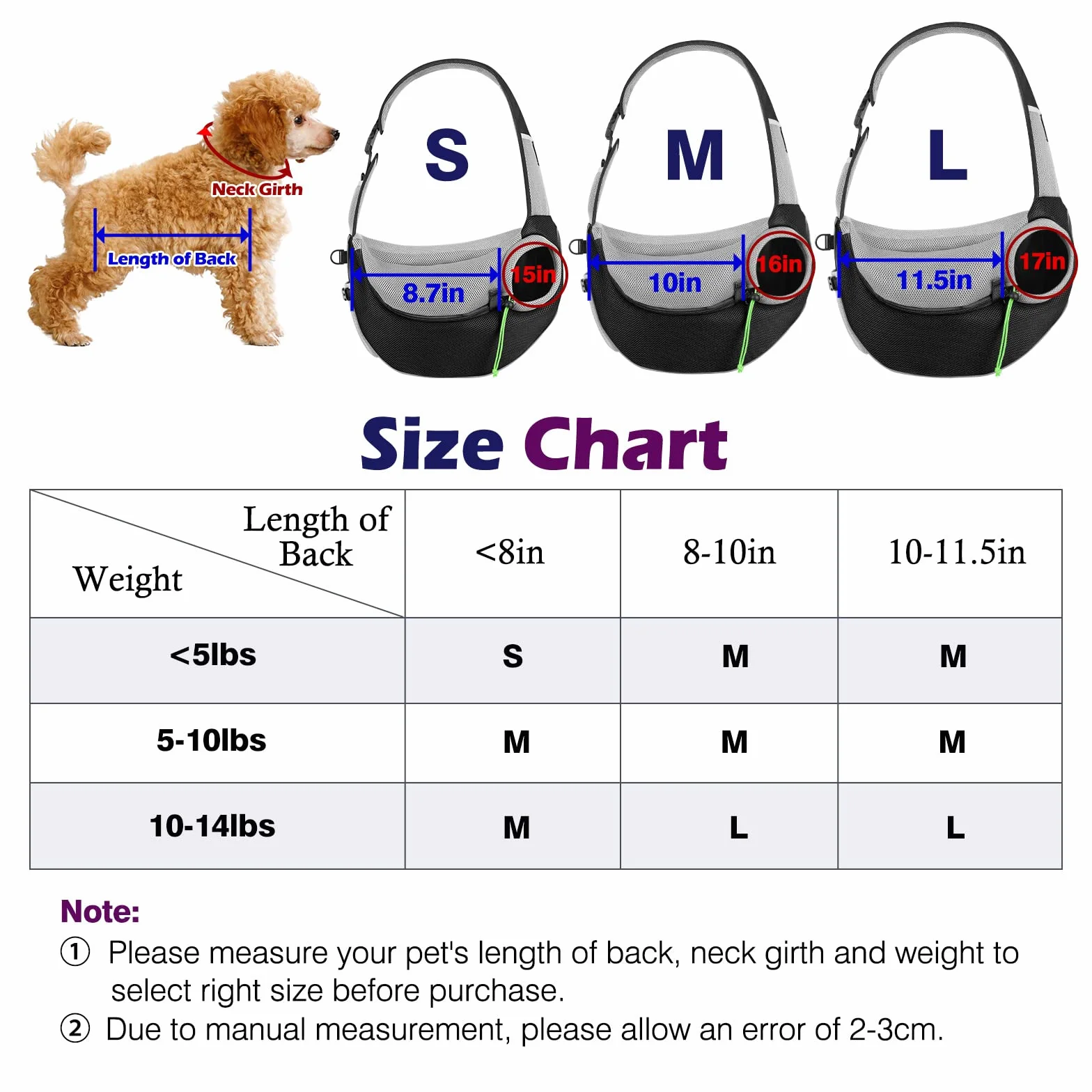Pawaboo Contenitori da Trasporto per Cani, Zaino per Cani e Gatti, Trasportino da Passeggio con Cordino Regolabile, in Rete Traspirante e Comoda Tracolla, M, Nero