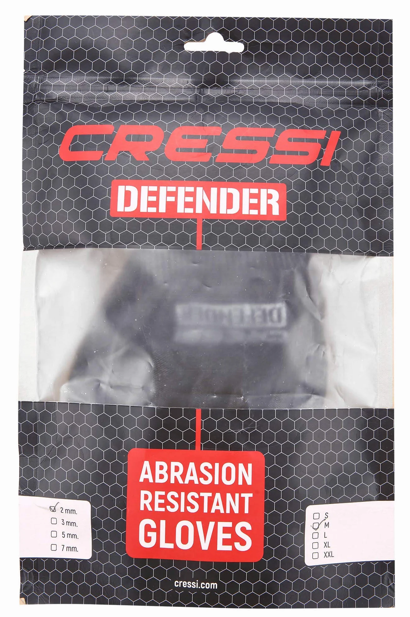 Cressi Defender Gloves Black 2 mm Guanti Antiabrasione per Apnea e Immersioni, Nero