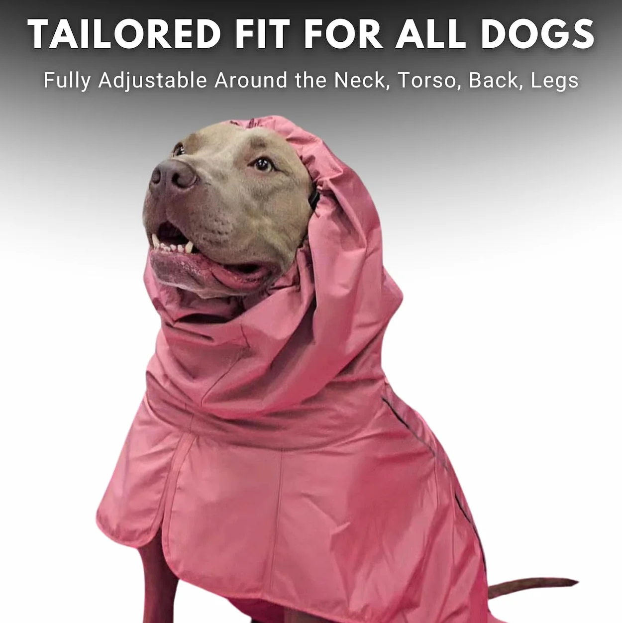 Spark Paws Impermeabile per cani, impermeabile antivento, per cani di taglia piccola, media, grande, extra large, riflettente, traspirante, copertura integrale - rosa mare, 3XL