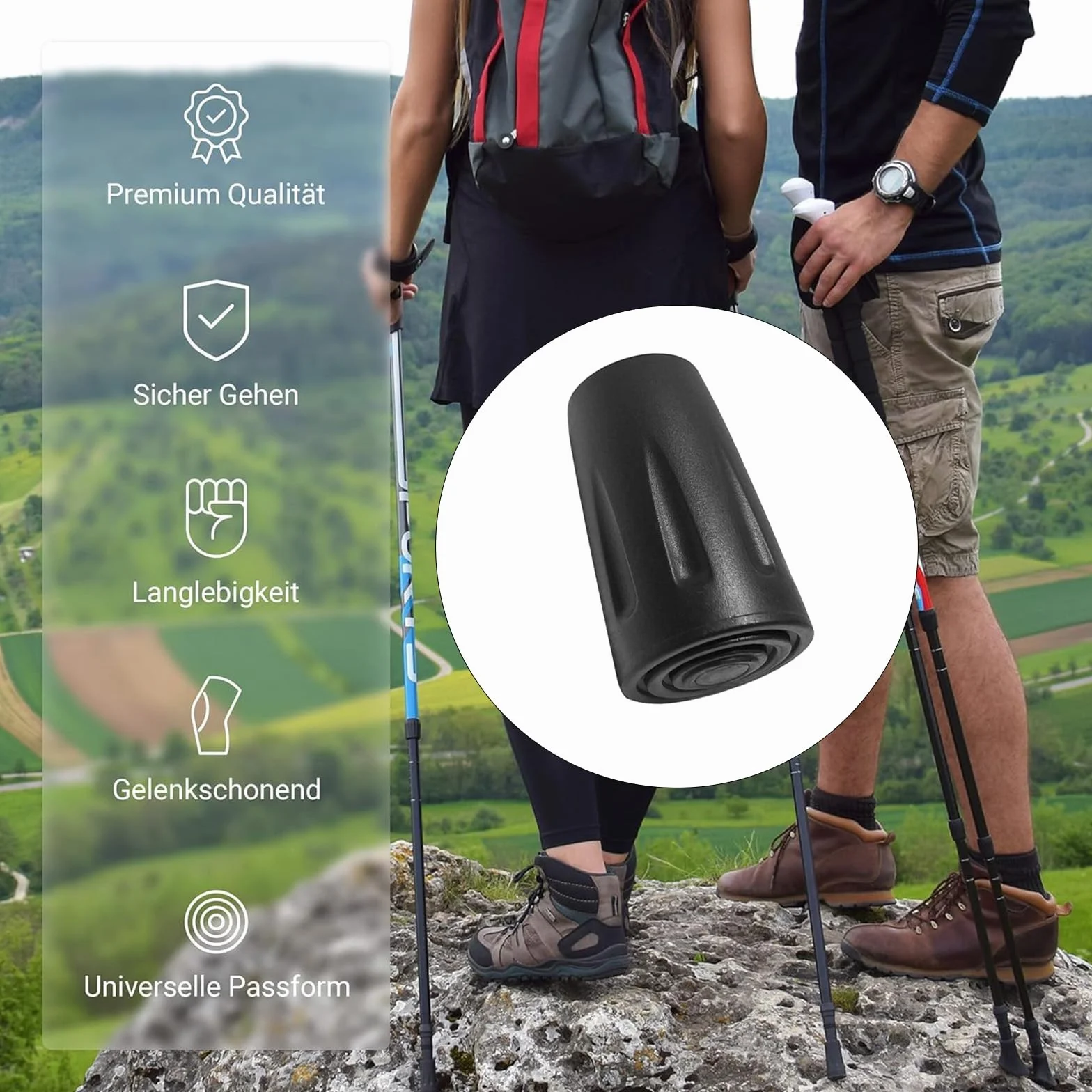 Gommini in Gomma per Bastoncini da Trekking - Anti-Rumore e Anti-Scivolo | Protezione Universale