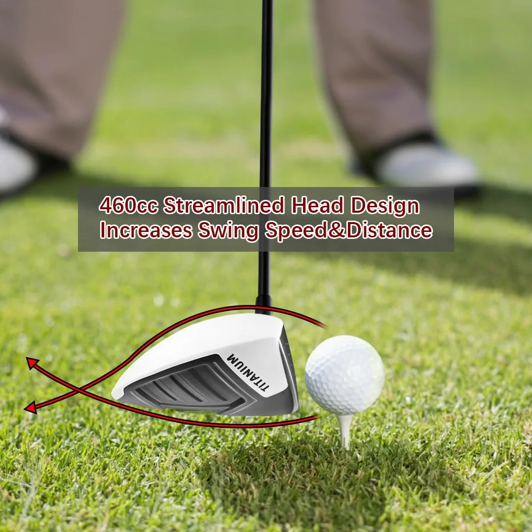 Mazel - Driver da golf in titanio, per destrorsi, 460 CC