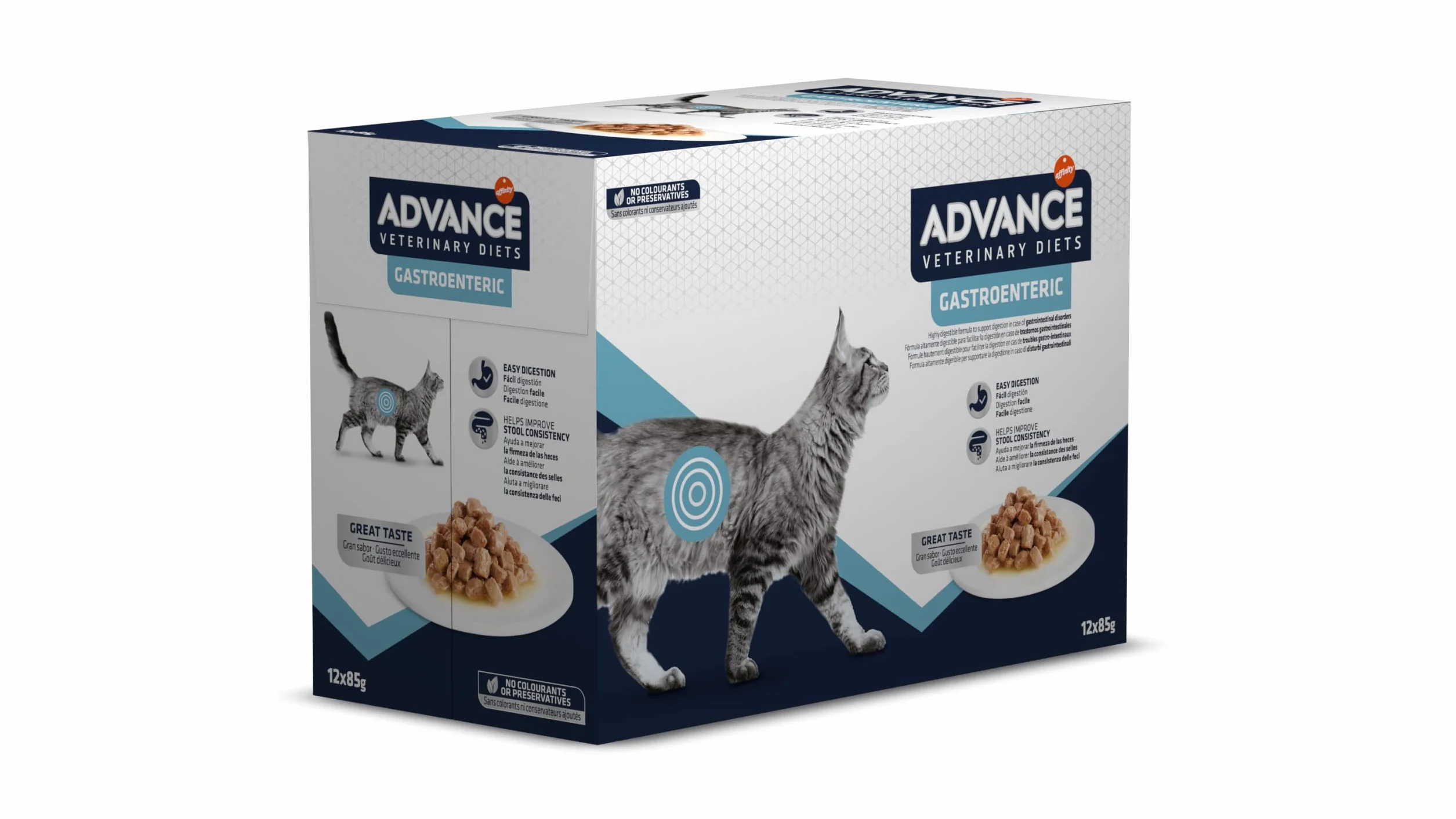 Advance Veterinary Diets Gastroenteric Cibo Umido per Gatti Multipack 12 bustine da 85g