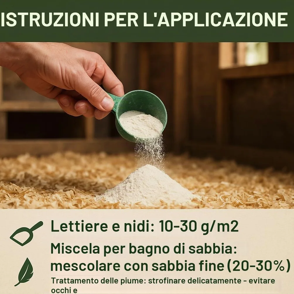 GiDeli Diatomea per polli polvere pura non calcinata contro acaro rosso uccello 10 kg