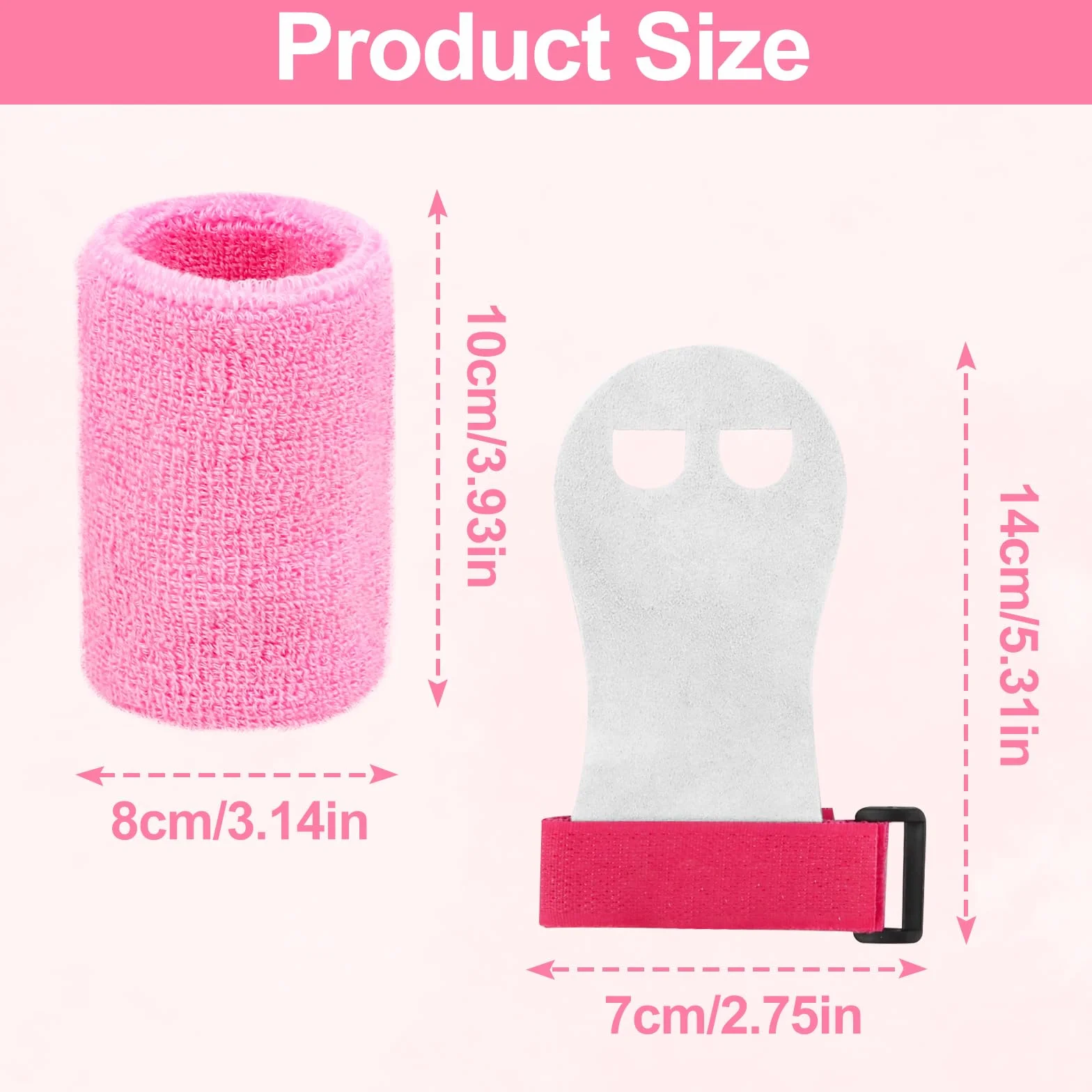 2 Cinturini da Polso con Presa per Ginnastica Sportiva, Set di Impugnature, Pull Up Grips