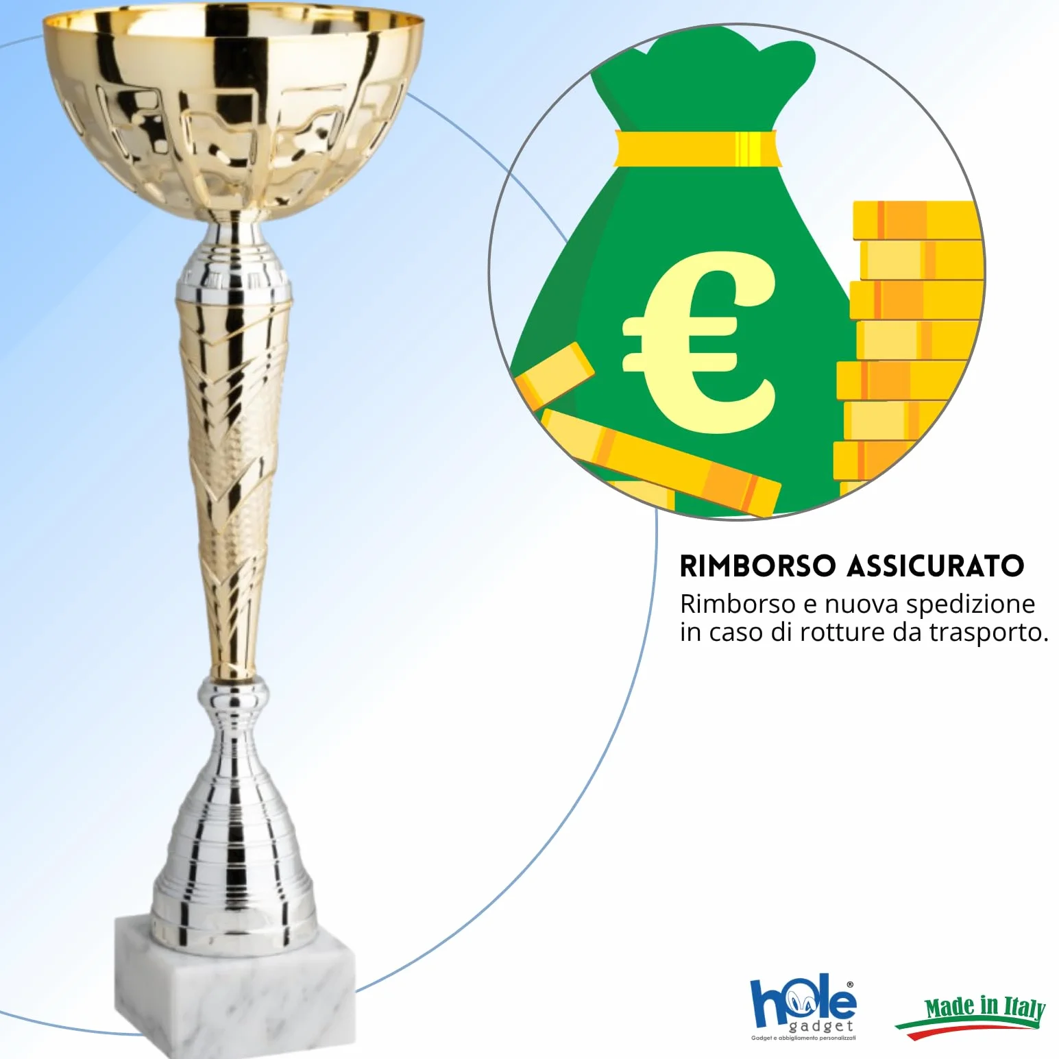 Coppa Trofeo Personalizzati, Premiazioni Singole o in Set Completi, Sportivi per Eventi, Calcio, Fantacalcio, Basket, Padel, Personalizzabile su Targhetta cod. 10.031