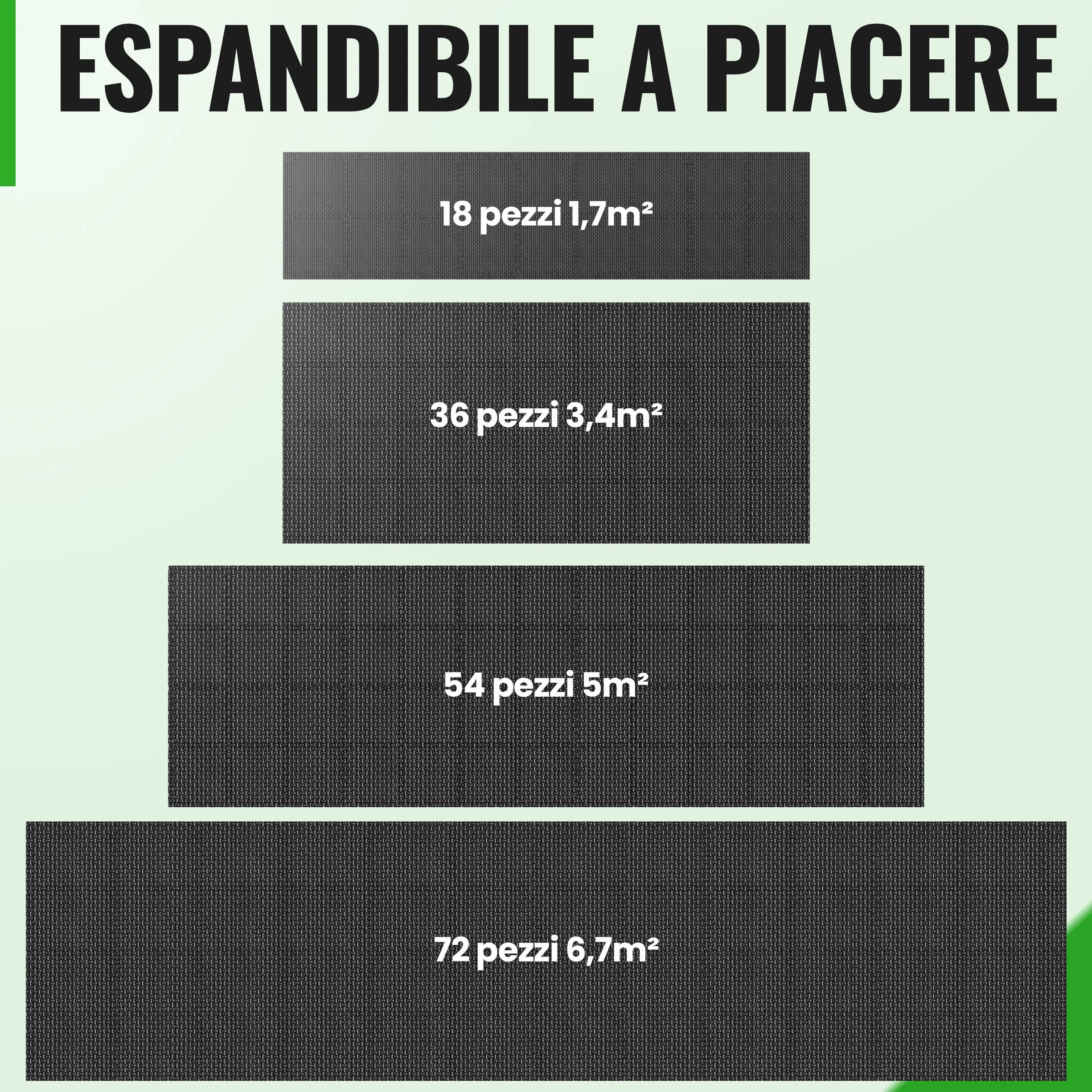 AthleticPro Fitness Tappetino protettivo per pavimento - tappetini extra spessi - tappetini protettivi antiscivolo per sala fitness e attrezzature per il fitness