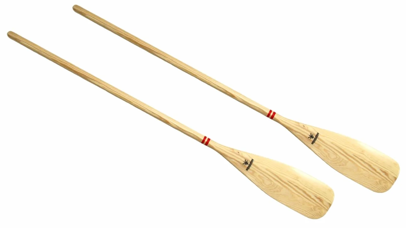 Coppia di remi tradizionali in legno di pino, 150 cm