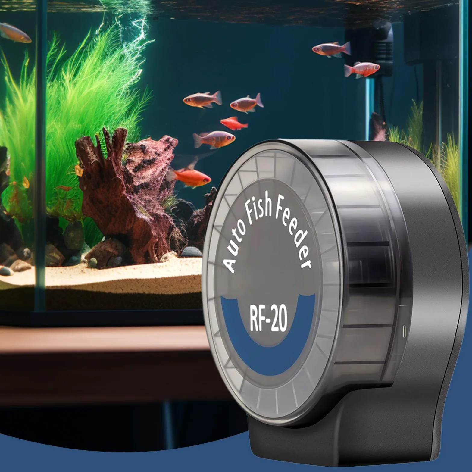 Alimentatore Automatico per Acquario 6 Timer Alimentatore Automatico per | Alimentatore per Pesci Programmabile per Tartarughe Betta Axolotl Gamberi Acqua Dolce e Salata