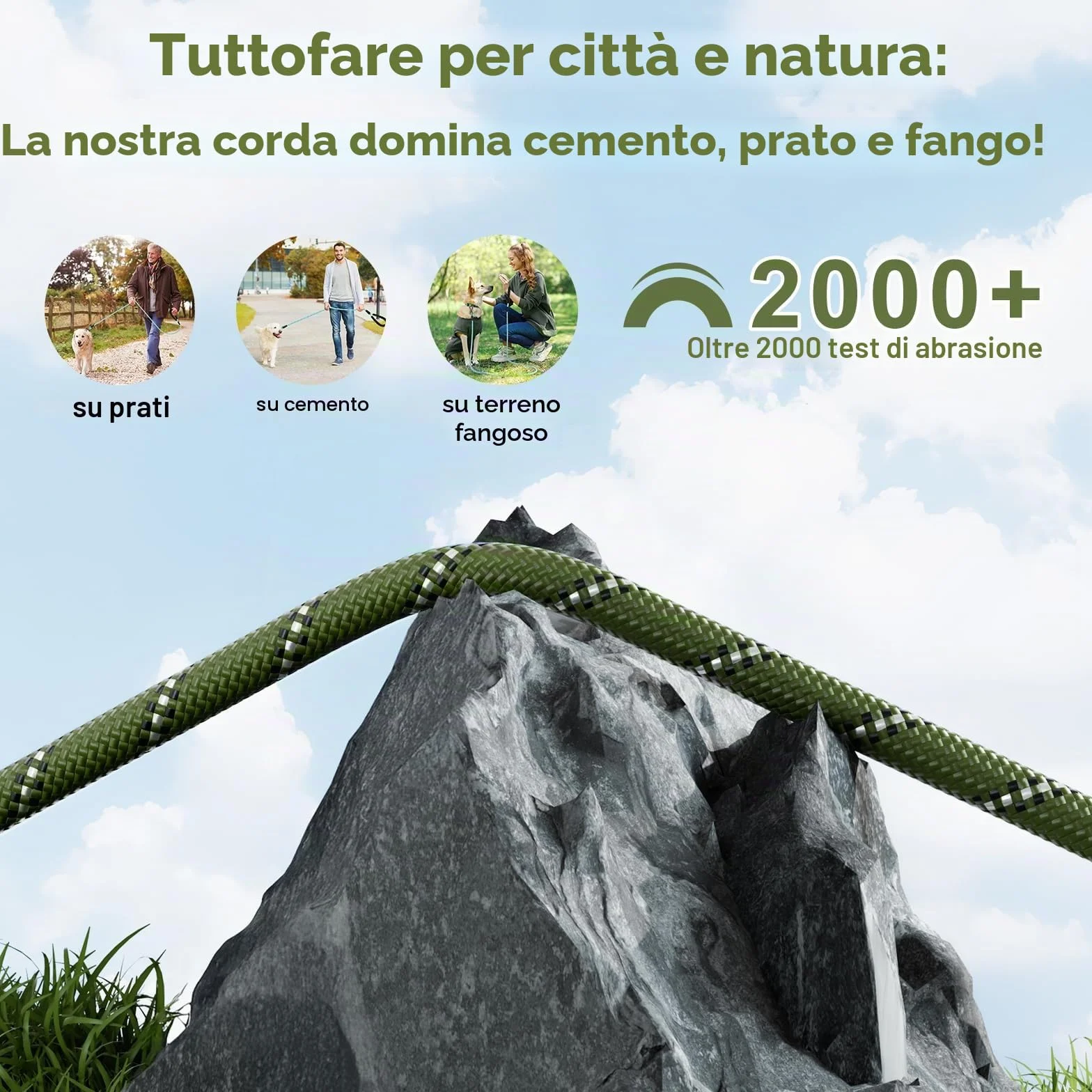 X XBEN Guinzaglio Addestramento per Cani,1,5M 2M 3M 5M 6M 10M 15M 20M 25M 30M Resistente e Durevole Guinzaglio,Lunghina per Cane con Gancio di Sicurezza e Maniglia Imbottita,per Tutti i Cani
