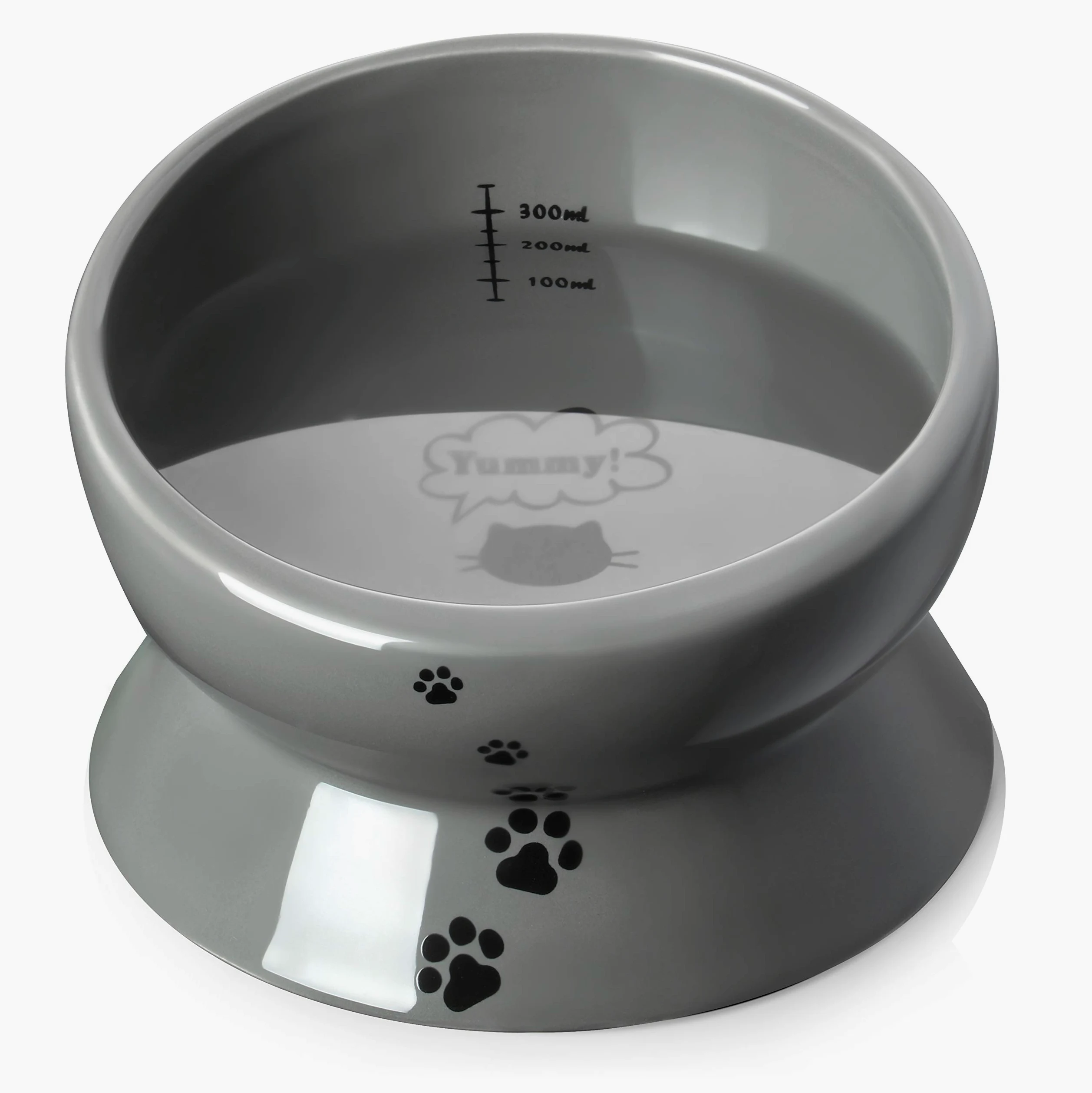 Y YHY Ciotola per Gatti Rialzata, Ciotola per Cibo e Acqua per Animali Domestici, Ciotola per Gatti e Cani di Piccola, Ciotola per Acqua per Gatti in Ceramica Inclinata Senza Fuoriuscite,15 Once