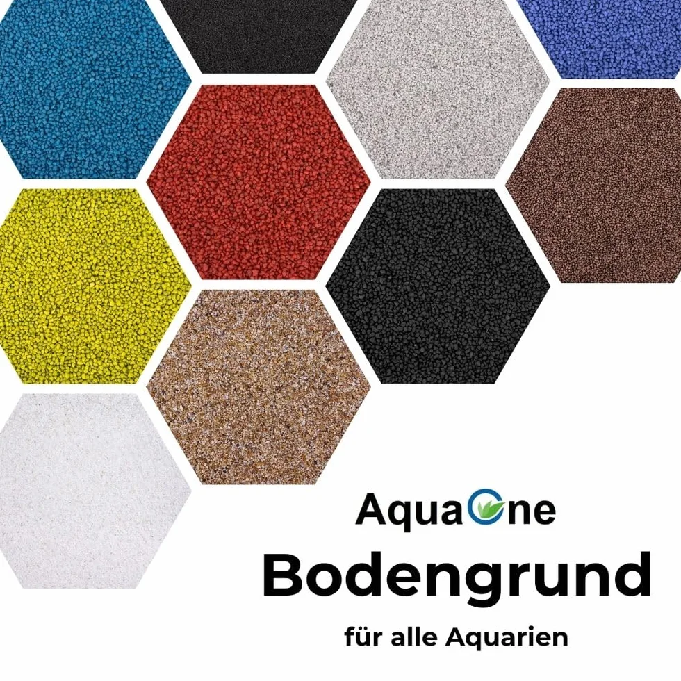 AquaOne Ghiaia per Acquario Sabbia 5 kg Fondo chiaro nero multicolore fine medio grossolano Quarzo Decorazione Aquascaping Grana (marrone 2)