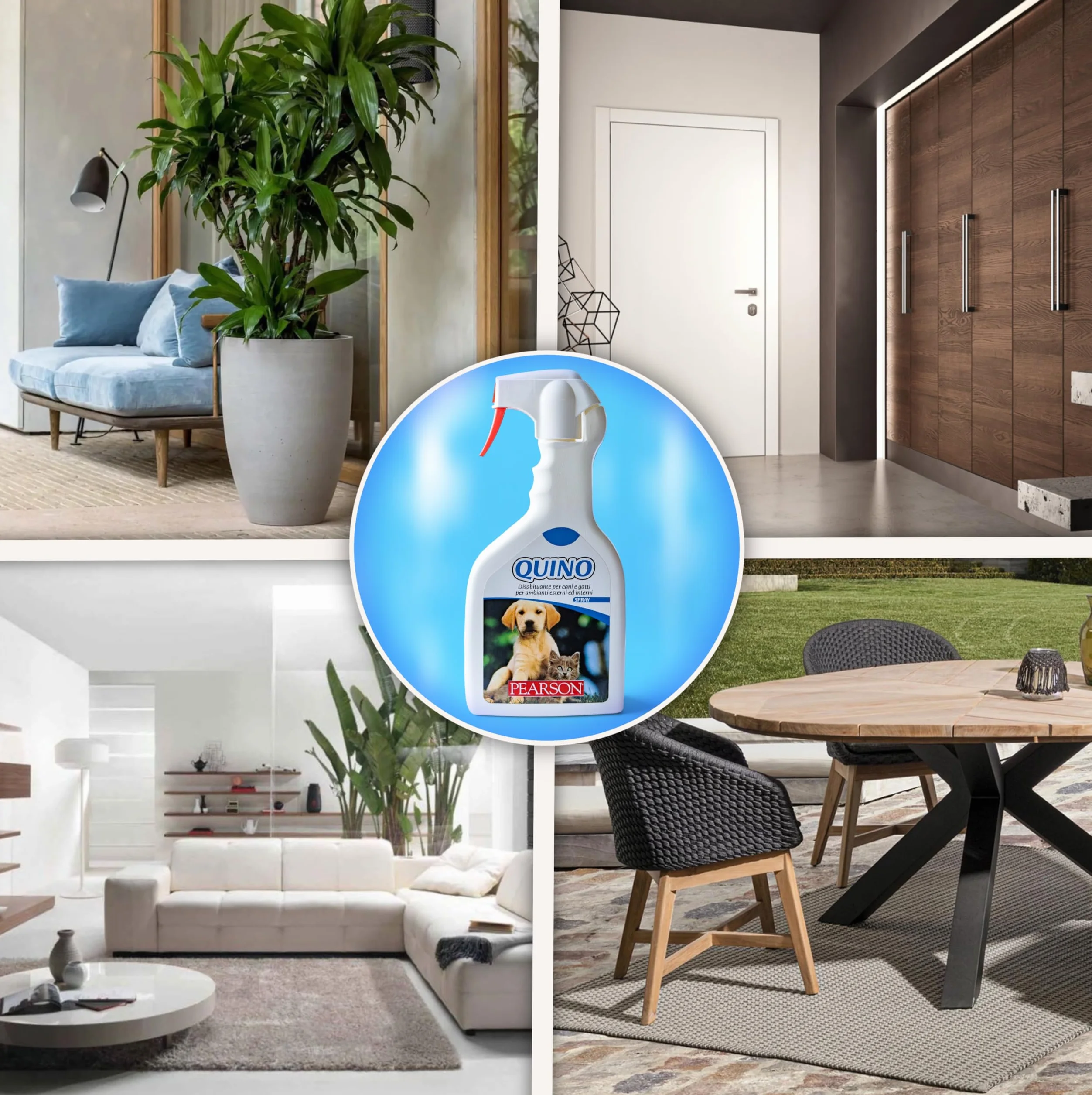 PEARSON Disabituante per Cani e Gatti Spray 700ML, Profumo Agrumato, Spray Anti Pipi Gatto e Cane, Soluzione Anti Urina per Interni ed Esterni, Disabituante Gatti Made in Italy