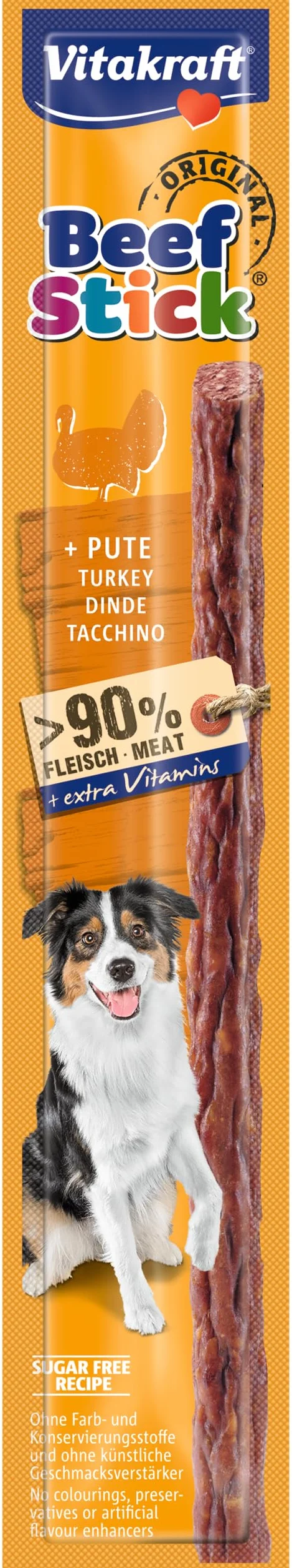 VITAKRAFT Beef Stick con Tacchino Snack alla Carne per Cani 12 g