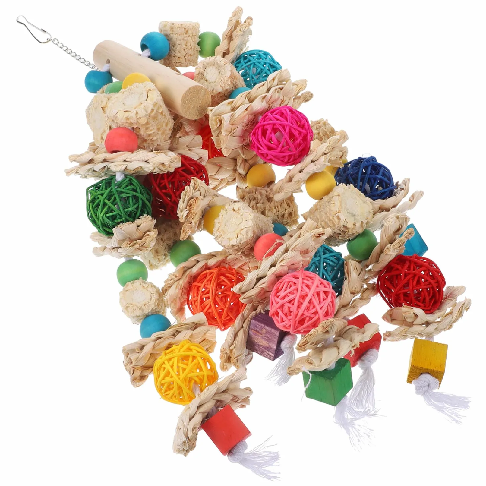 Angoily Giocattolo Per Uccelli Per Pappagalli e Parrocchetti Accessorio Per Esercizio e Riposo Giocattolo Da Masticare Per Uccelli Design Multiuso Per Pet Bird e Macaw