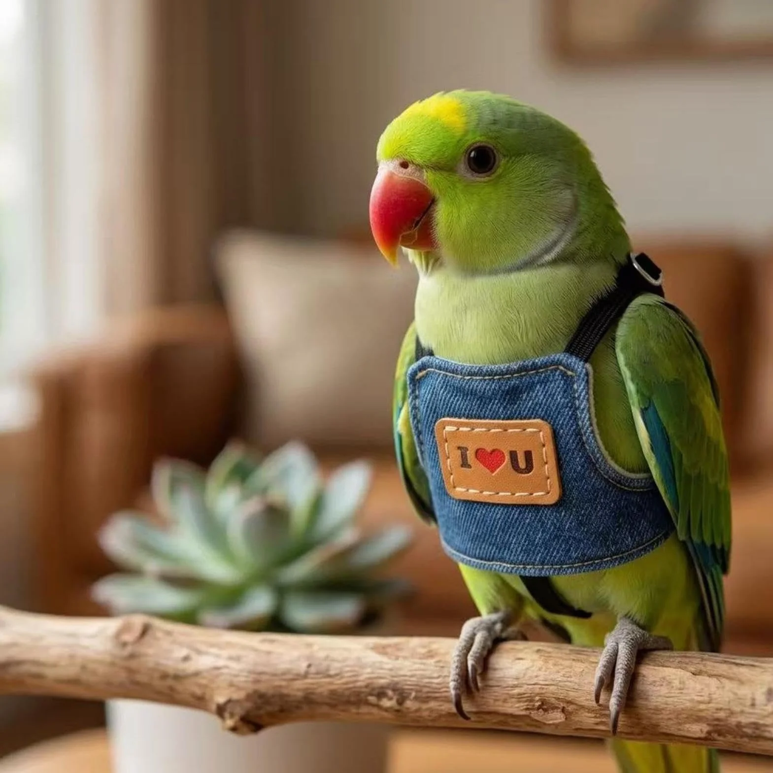Generisch Pettorina per uccelli, regolabile, antiscivolo, con guinzaglio di sicurezza, per allenamento all'aperto, gilet da corsa sicuro per animali domestici come inseparabili, pappagalli grigi