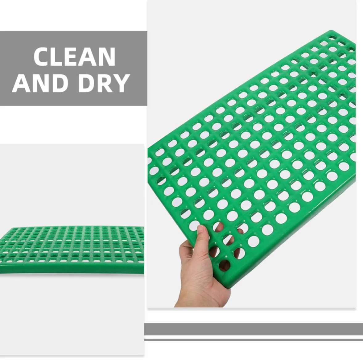 iplusmile 2pezzi Base per Gabbia Foro Rotondo in Plastica Verde Ventilazione e Drenaggio per Piccoli Animali Domestici e Allevamento Conigli