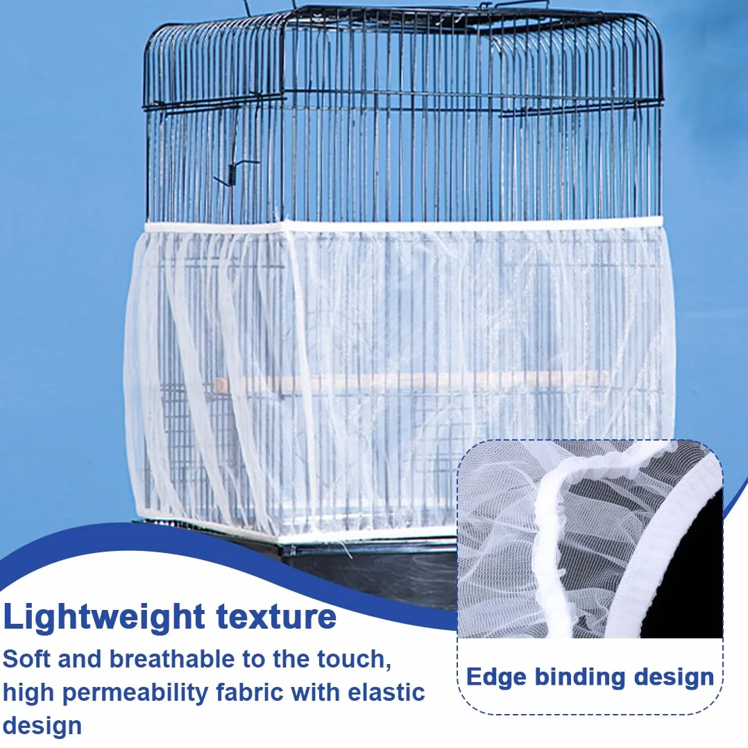 Copertura per Gabbia Uccelli, Bird Cage Seed Catcher Antipolvere, Circonferenza 150-180 cm