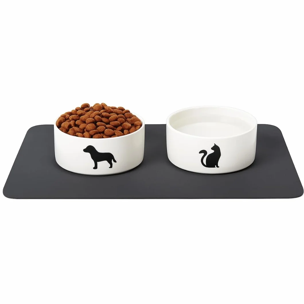 PARENCE.- tappetino antiscivolo per cane e gatto - tappetino protettivo 30x40 cm per cibo e acqua - impermeabile, facile da pulire, ideale per pavimenti puliti e asciutti