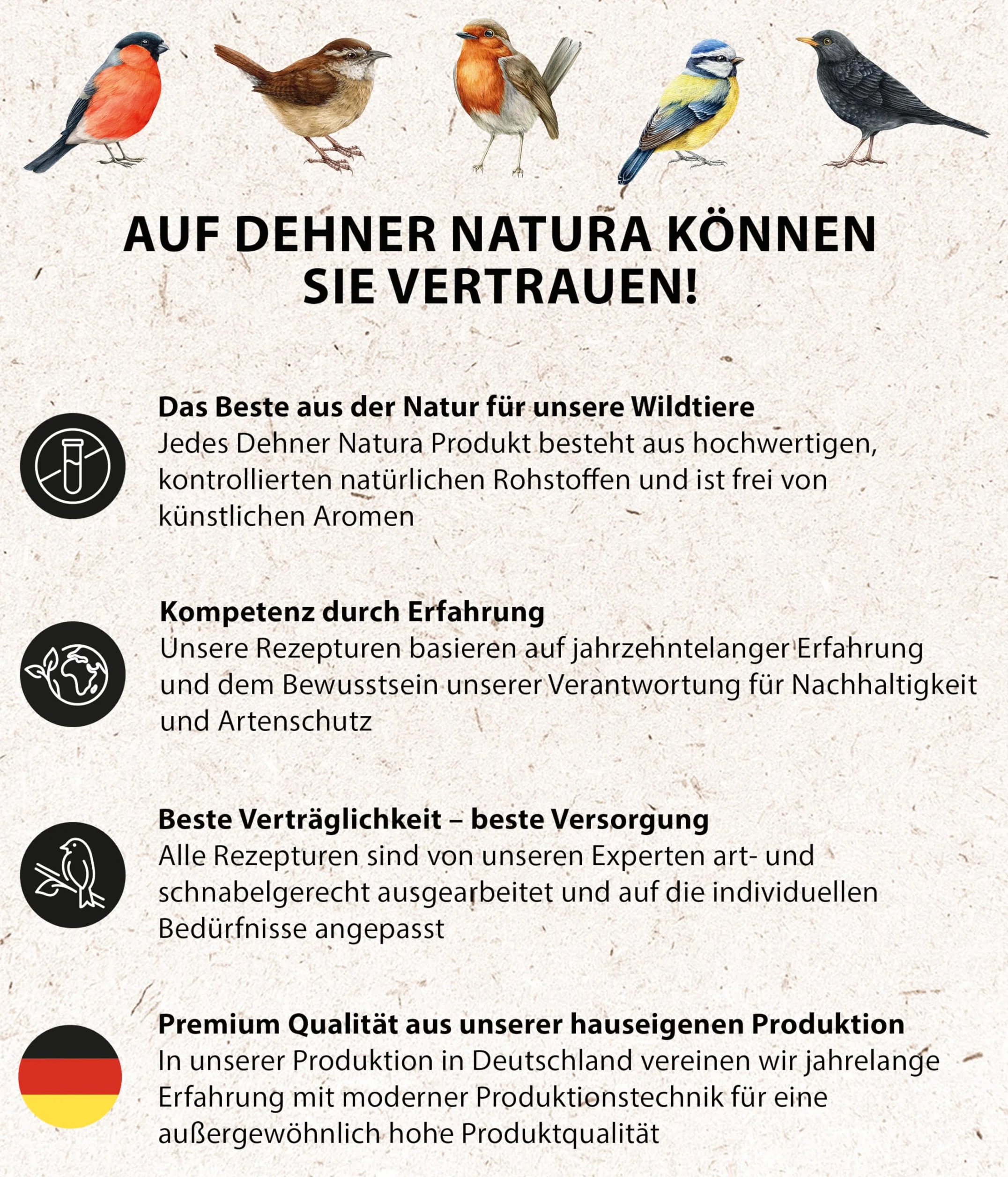 Dehner Natura Premium Mangime per Uccelli Selvatici, Cereali e mangime Morbido, 5 kg