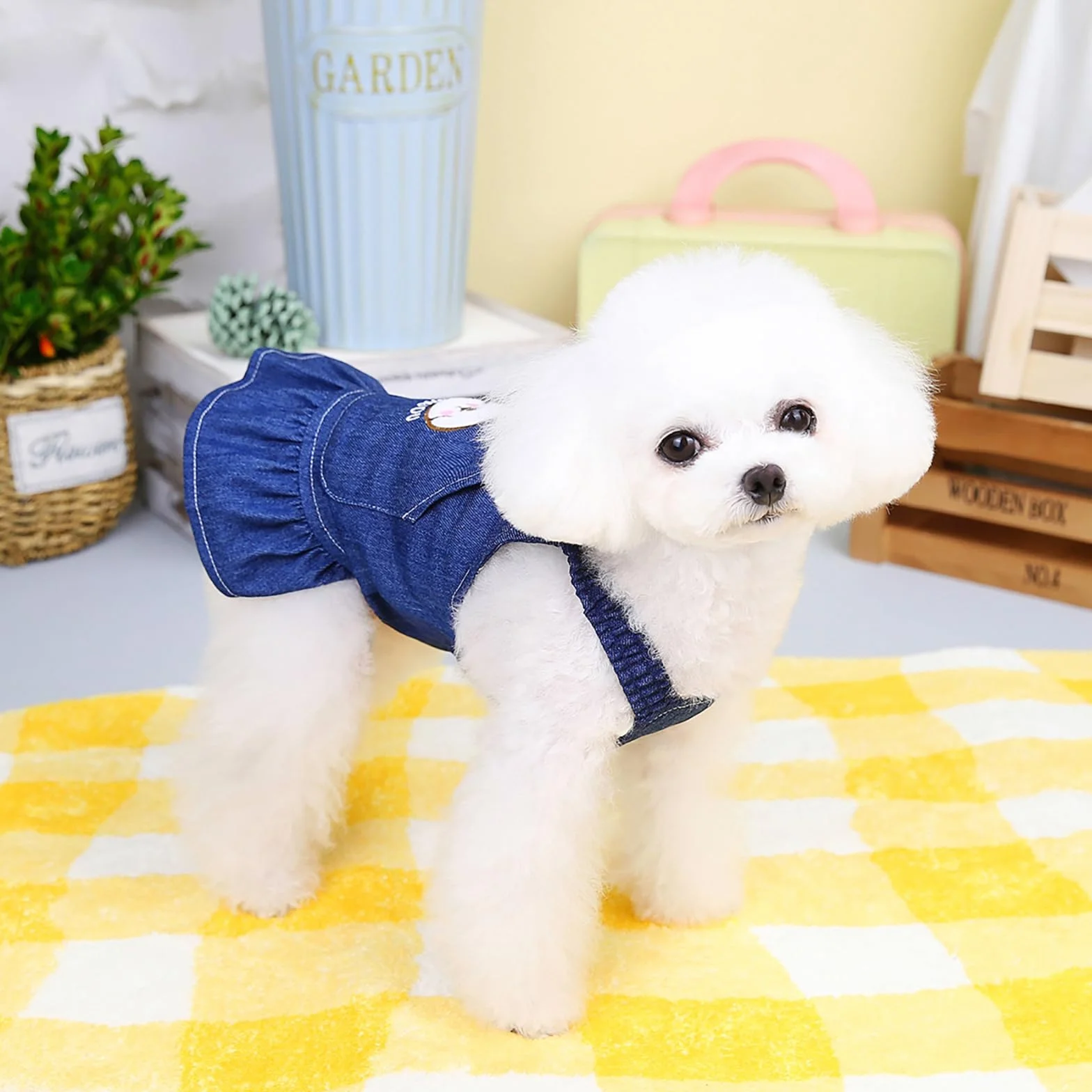 Abito Cane Cucciolo Gonna di Lusso Vestiti del Cane Modello Adorabile Abiti Principessa Abito da Sera da Sposa Tutu Denim Gonna per La Piccola Ragazza