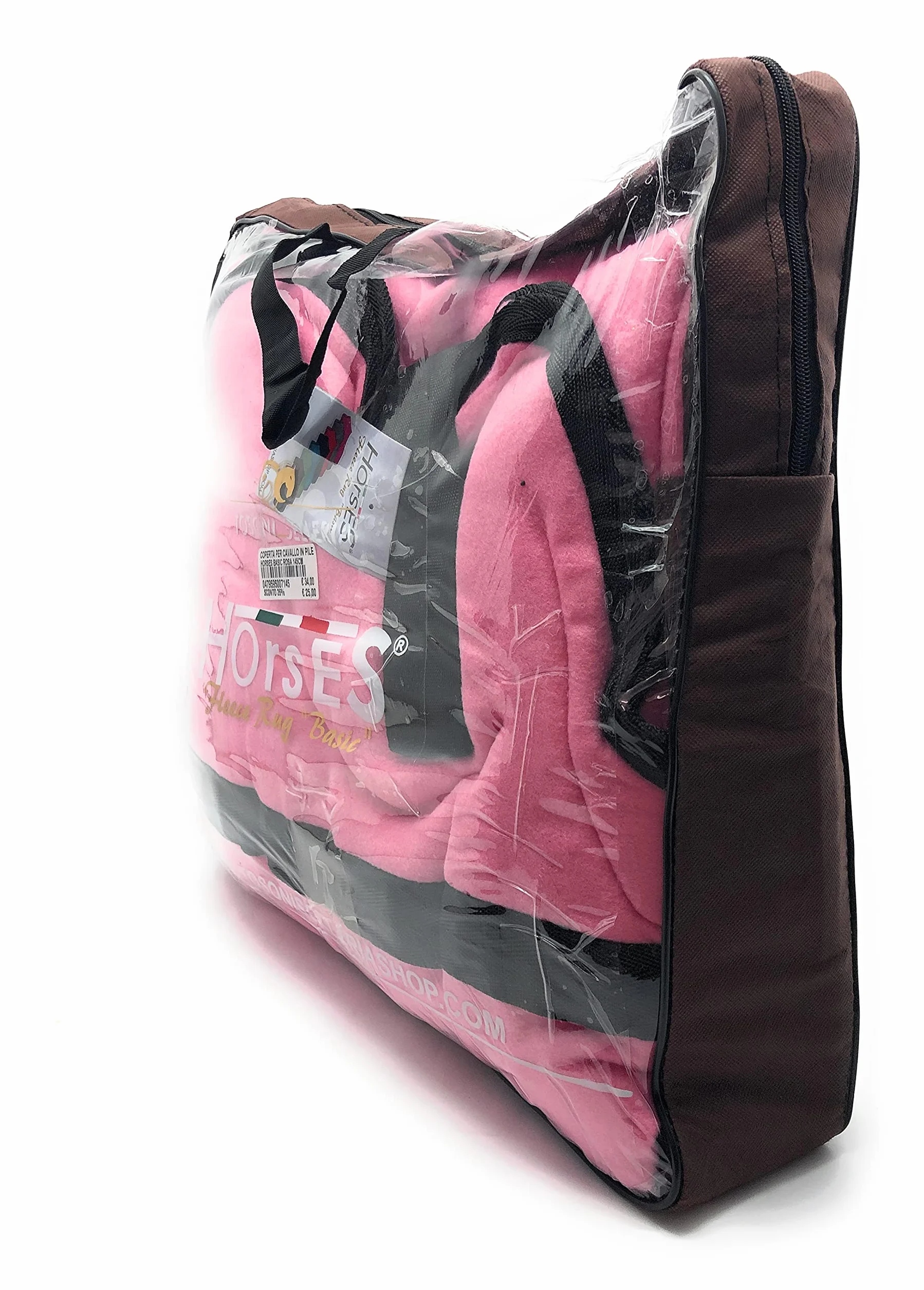 Horses, Coperta Cavallo in Pile Basic Pony, di Ottima Fattura, Utile per Proteggere il Pony dagli Sbalzi di Temperatura, dalla Pioggia e dagli Insetti, Rosa 90 cm