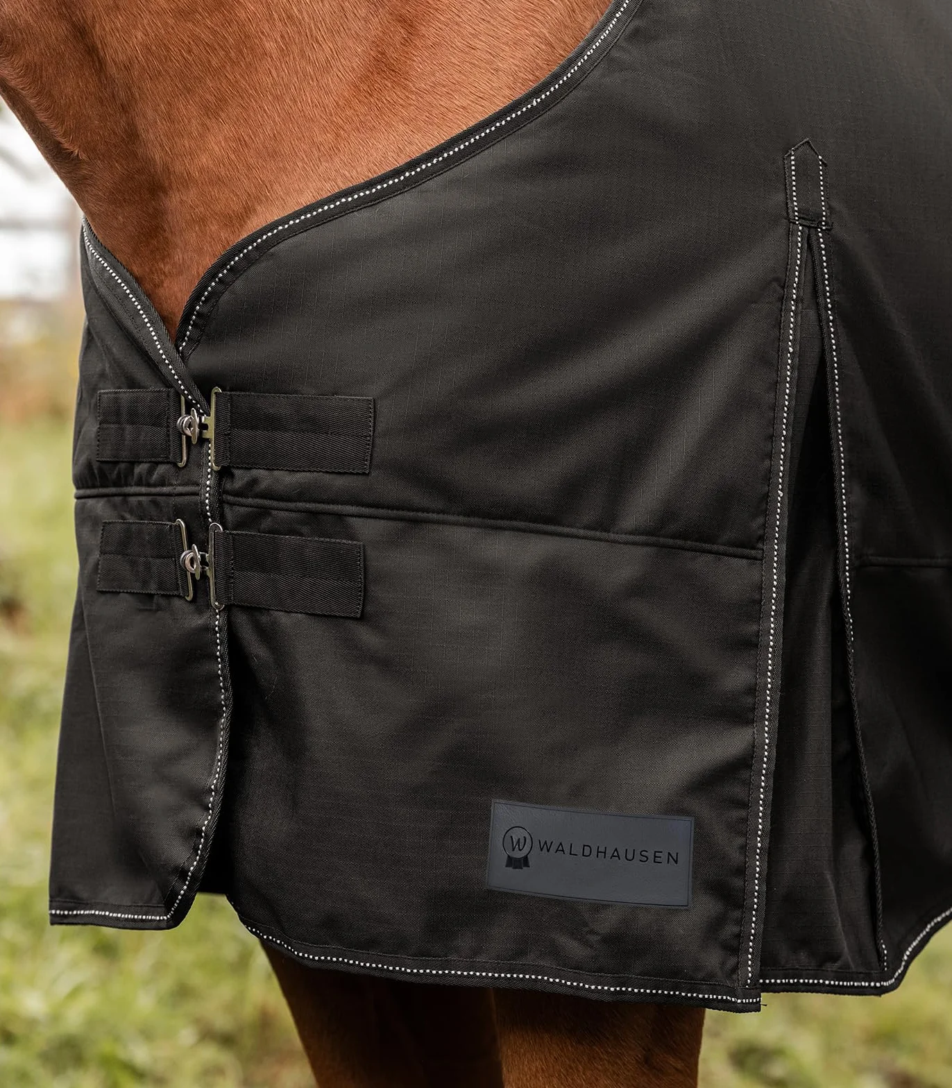 Waldhausen Coperta Nordic, 200 g, colore nero, 135 cm
