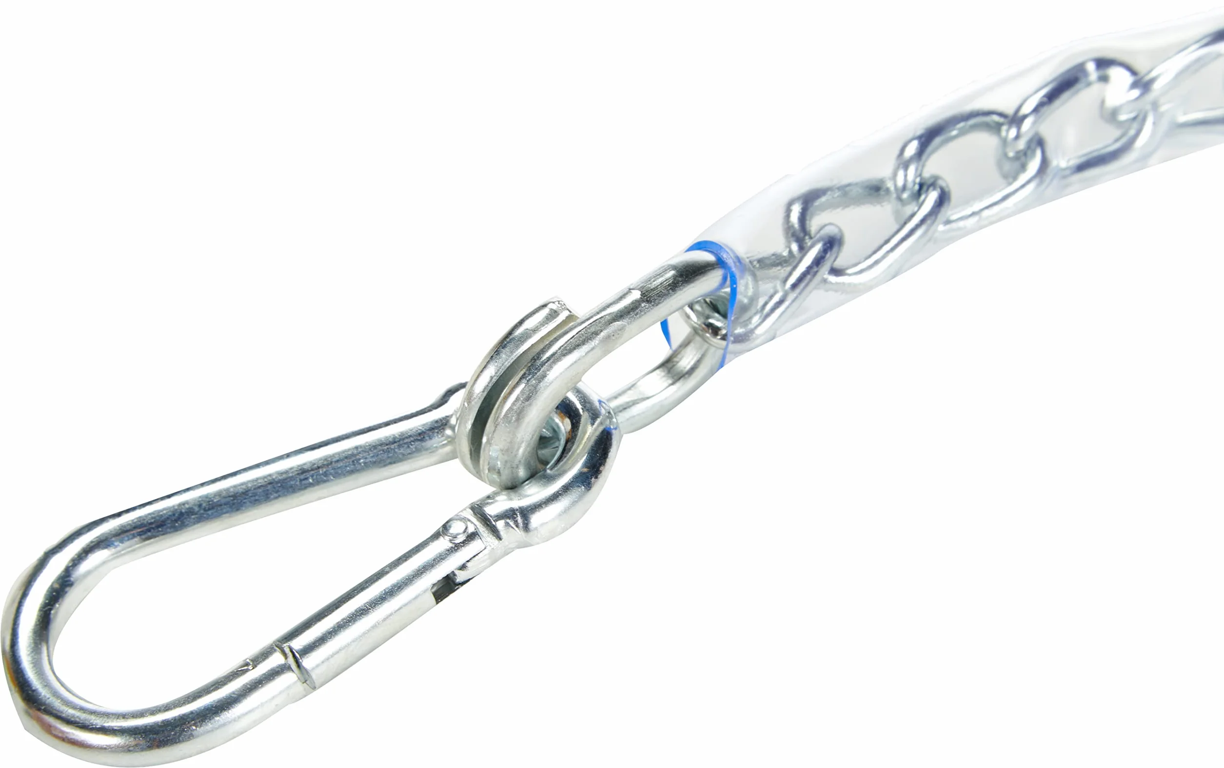 Kerbl Catena di Legatura, Legatura di Cavalli, Catena per Cavalli, con Gancio antipanico e moschettone, Metallo, 50 cm, competizioni, rimorchi, con Rivestimento in plastica
