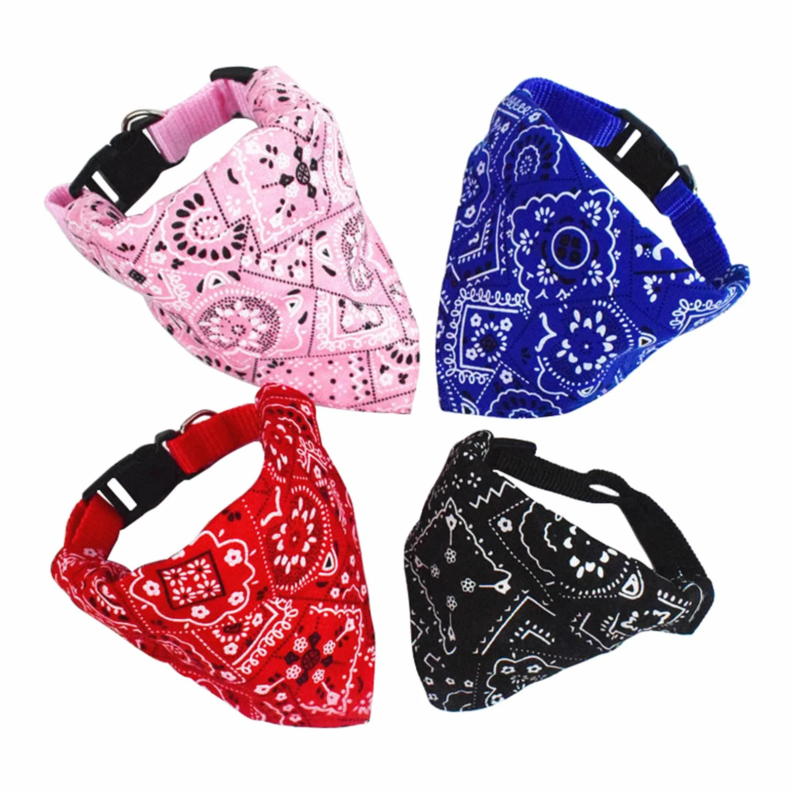 Bavaglini a bandana per cani regolabili stile bohémien taglia piccola media grande rosso M