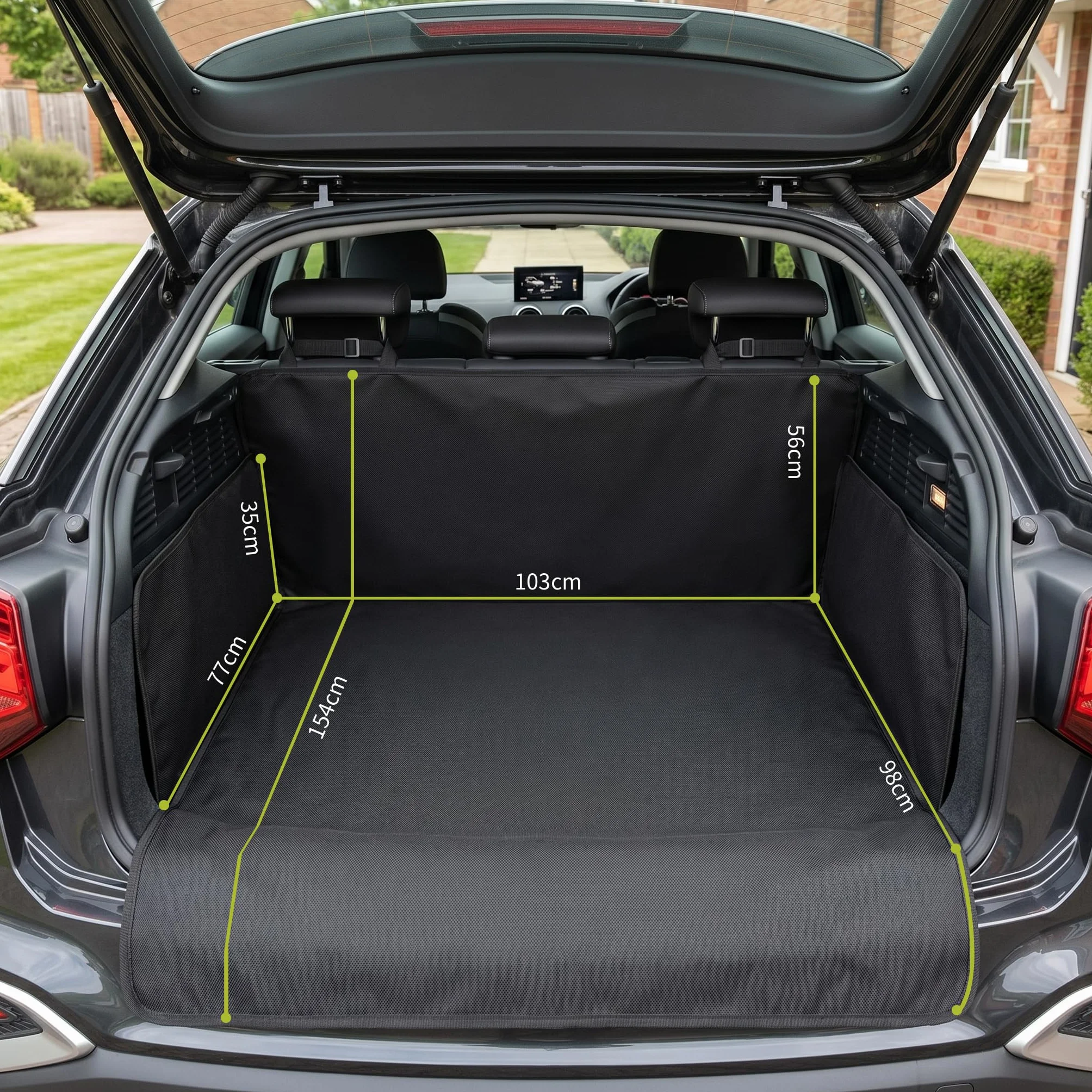 bonVIVO Coprisedile Auto per Cani - Telo Impermeabile Antiscivolo per Sedili Auto e Bagagliaio SUV - Copertura Universale Protezione Interni Macchina - Accessori Viaggio per Animali Domestici