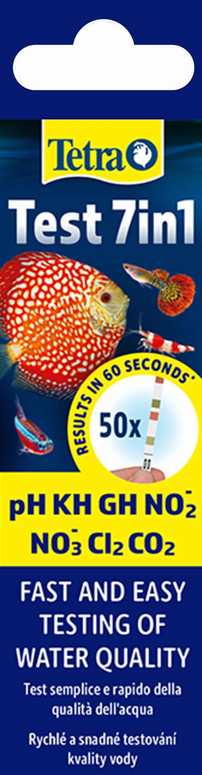 Tetra Test 7in1 - Test dell'acqua per acquari, 50 strisce reattive