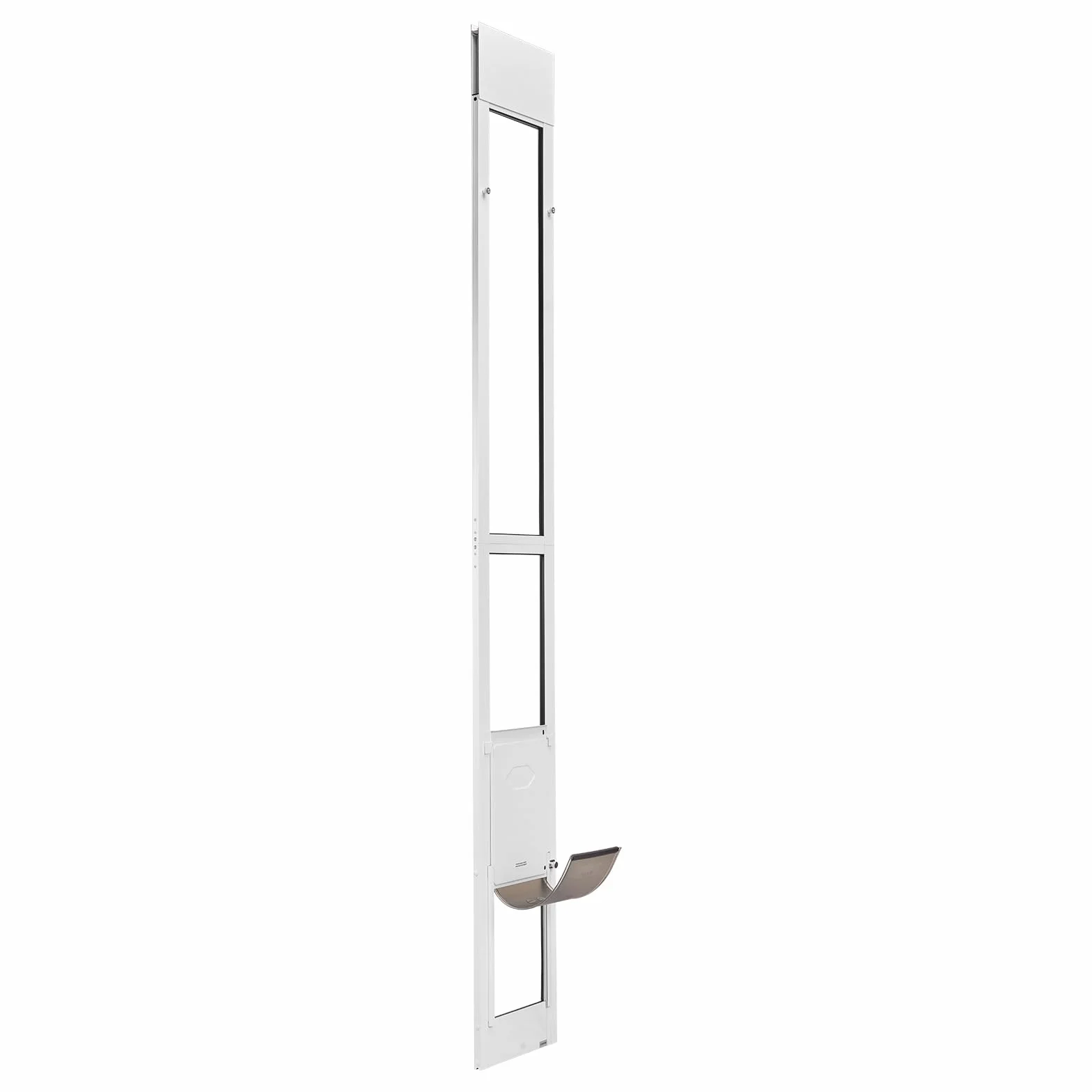 VEVOR Porta Scorrevole per Animali Domestici, Altezza Regolabile 2311-2439 mm, Telaio in Lega di Alluminio, Bianco
