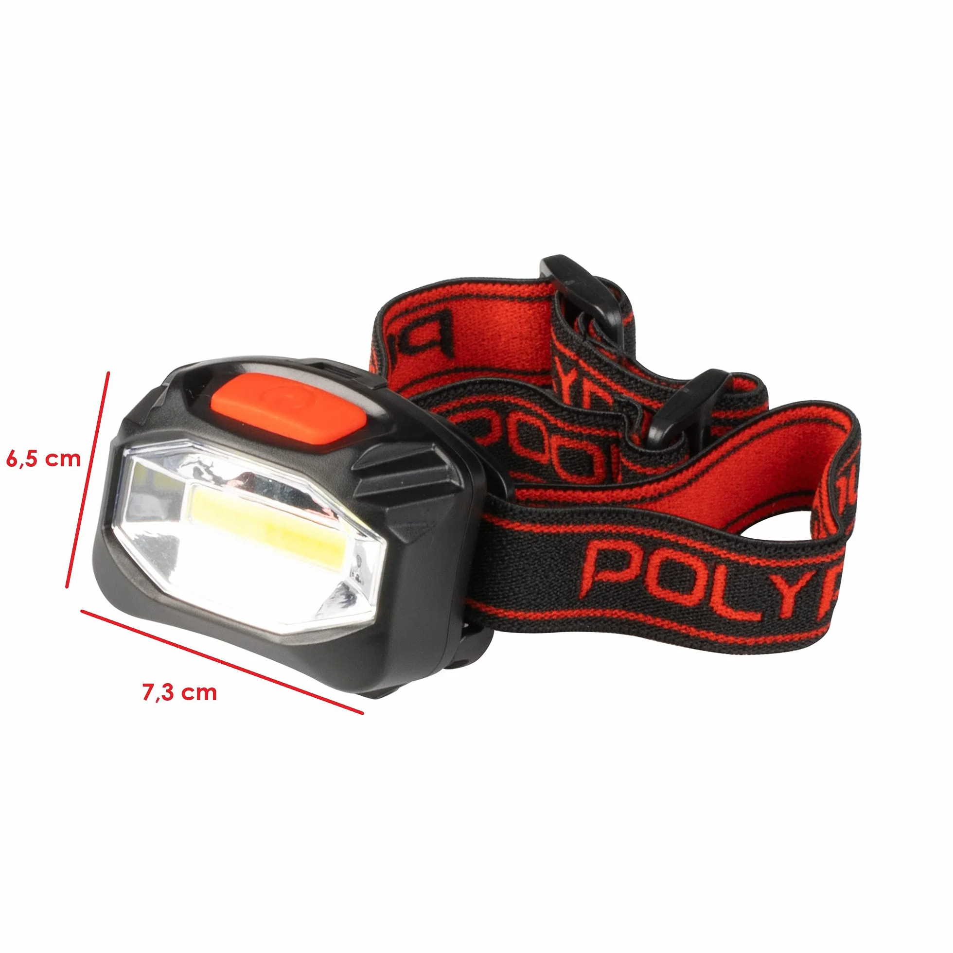 POLY POOL PP3156 Torcia Frontale LED da Trekking e Lavoro all'Aperto 3 Funzioni 130°