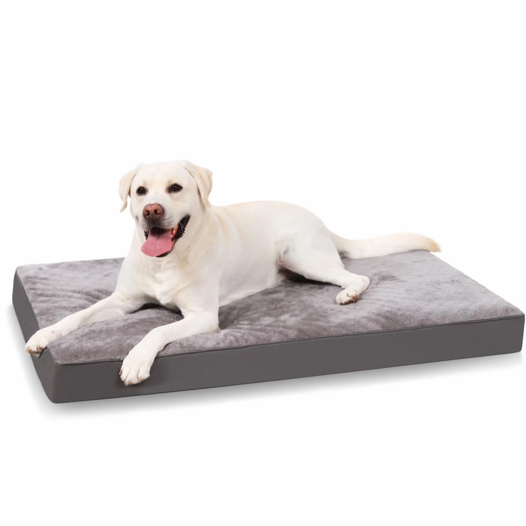 Cuscino per Cani Ortopedico Foam Lavabile 88x55x7cm Grigio