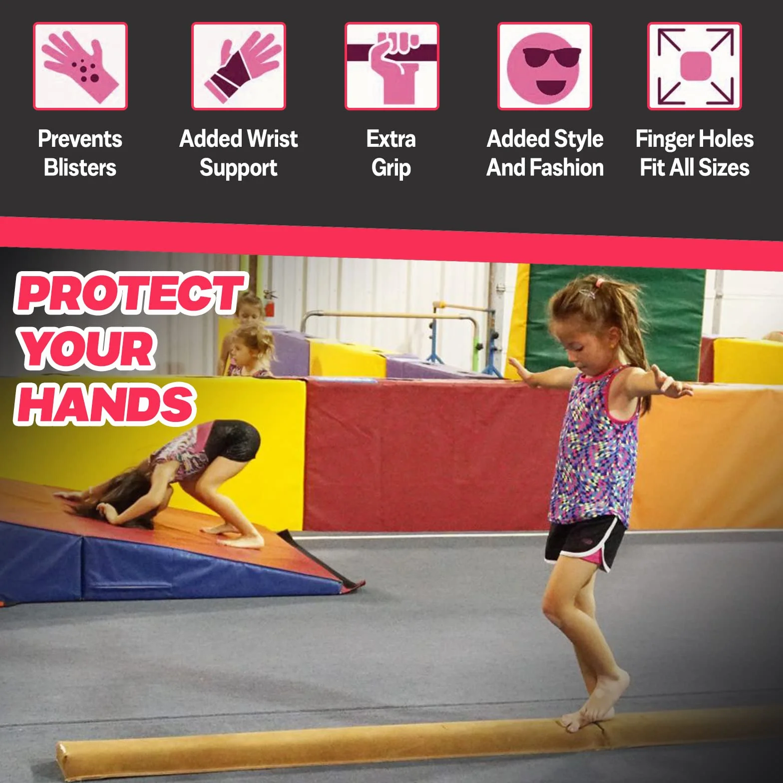 Impugnature per palmo in pelle per pull-up protezione bambini cinghie da polso supporto resistente