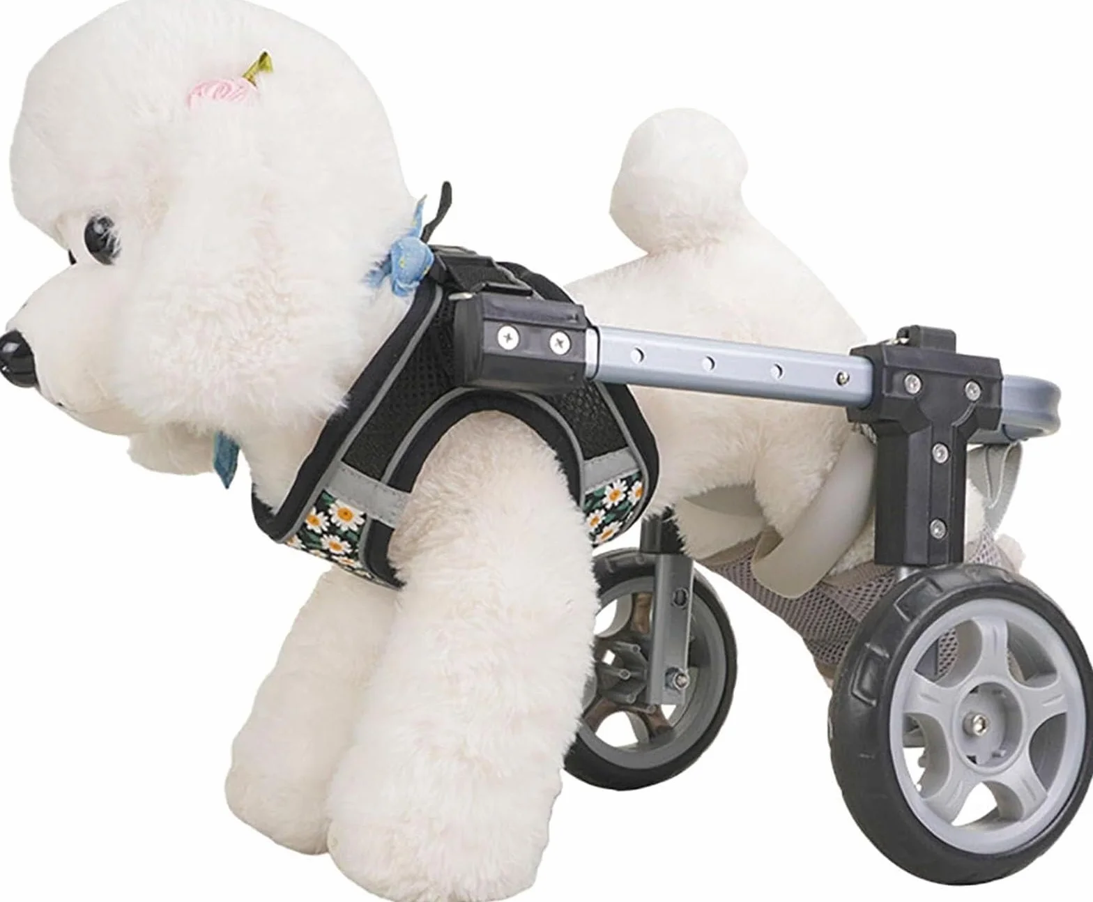 Sedia A Rotelle Regolabile A 4 Ruote Per Cani, Per Zampe Anteriori E Posteriori – Ausilio Alla Mobilità Leggero Per Cani Feriti, Disabili O Anziani – Adatto A Razze Di Piccola E Grande Taglia(2wheel,L