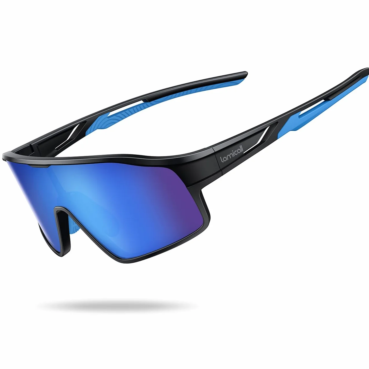 Lamicall Polarizzati Occhiali Ciclismo per Bambini - [22g Ultraleggero] UV400 Protezione, Materiale-TR90, Occhiali da Sole Sportivi con Naselli Regolabili, Occhiali Bambini per Corsa/Ciclismo/Baseball
