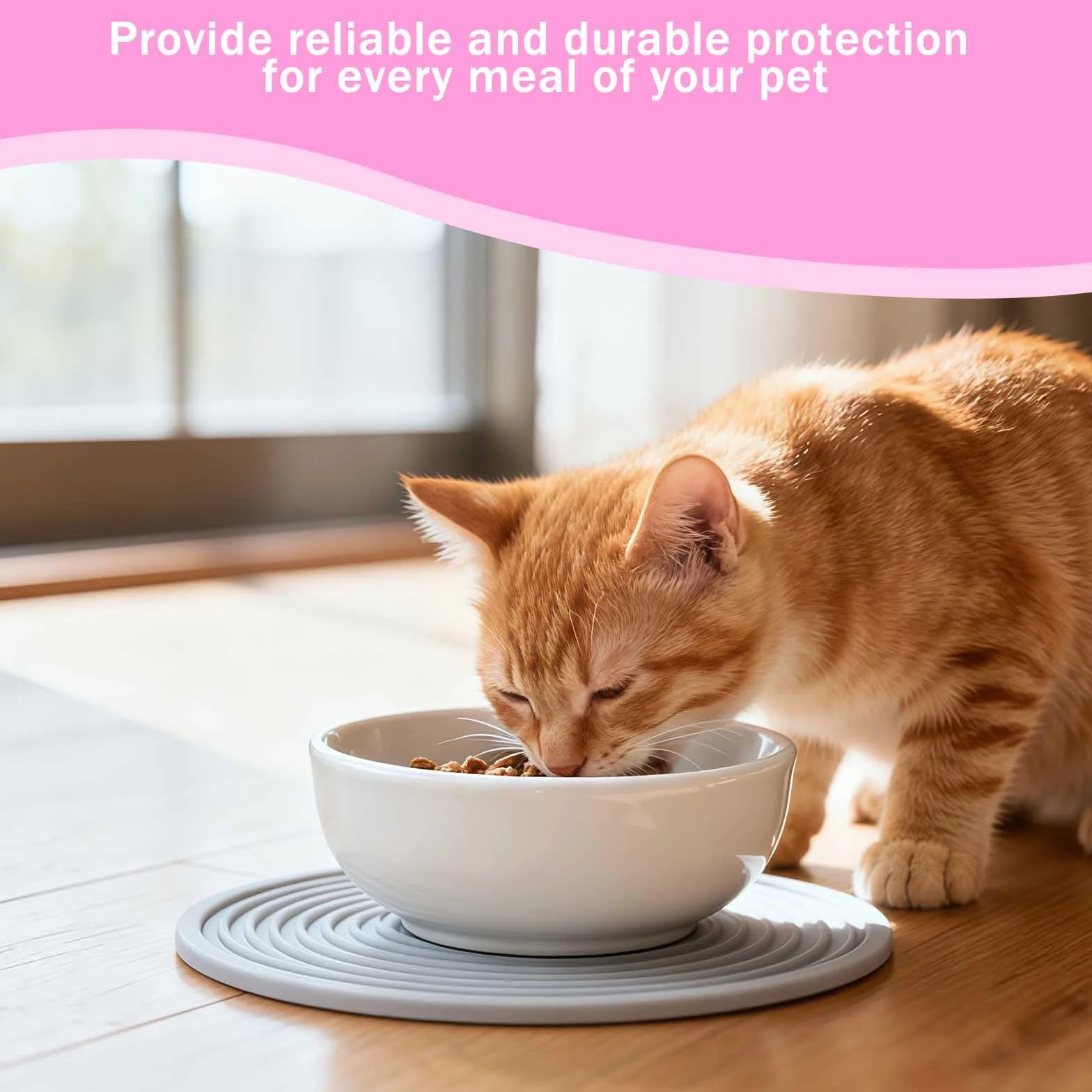 Tappetino silicone ciotola gatto 3 pezzi 2x16cm 1x18cm tappetino antiscivolo impermeabile per ciotole animali domestici facile da pulire uso interno esterno cucina campeggio