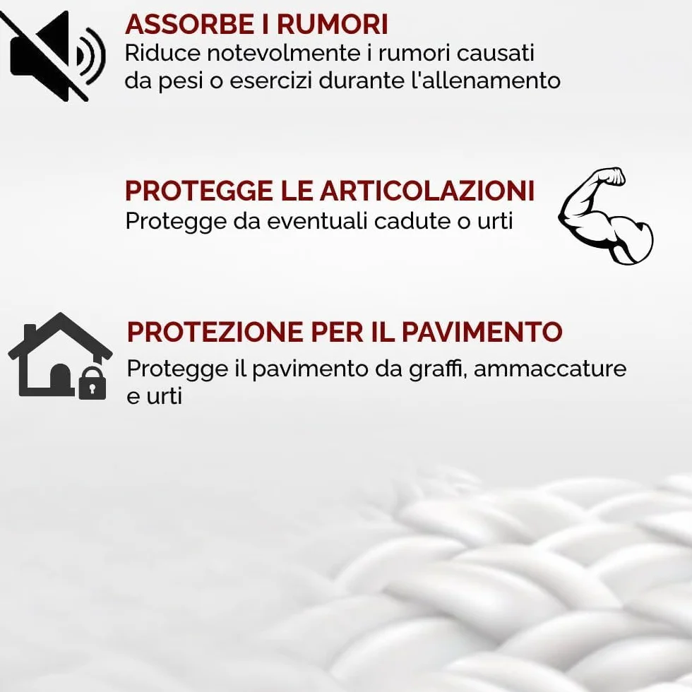 TAPPETO GOMMATO FITNESS 60 X 60 CM AD INCASTRO PUZZLE PAVIMENTO PALESTRA MATERASSINO ANTISCIVOLO TATAMI KARATE PAVIMENTO COMPONIBILE
