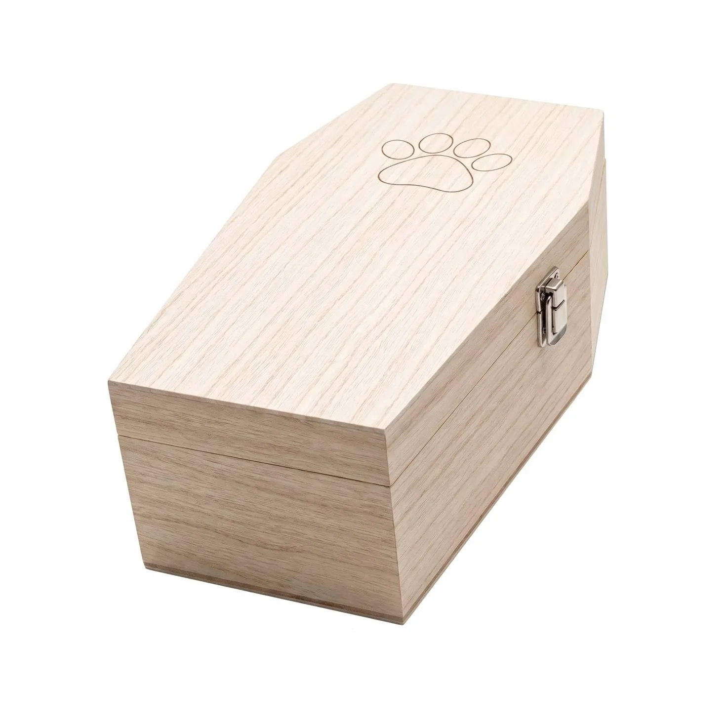 PrimoLiving bara per Animali Domestici in Legno Finitura Naturale - Misura L per Piccoli Animali Domestici - bara per Animali Domestici con Chiusura Fissa in Metallo - bara in Legno di Alta qualità